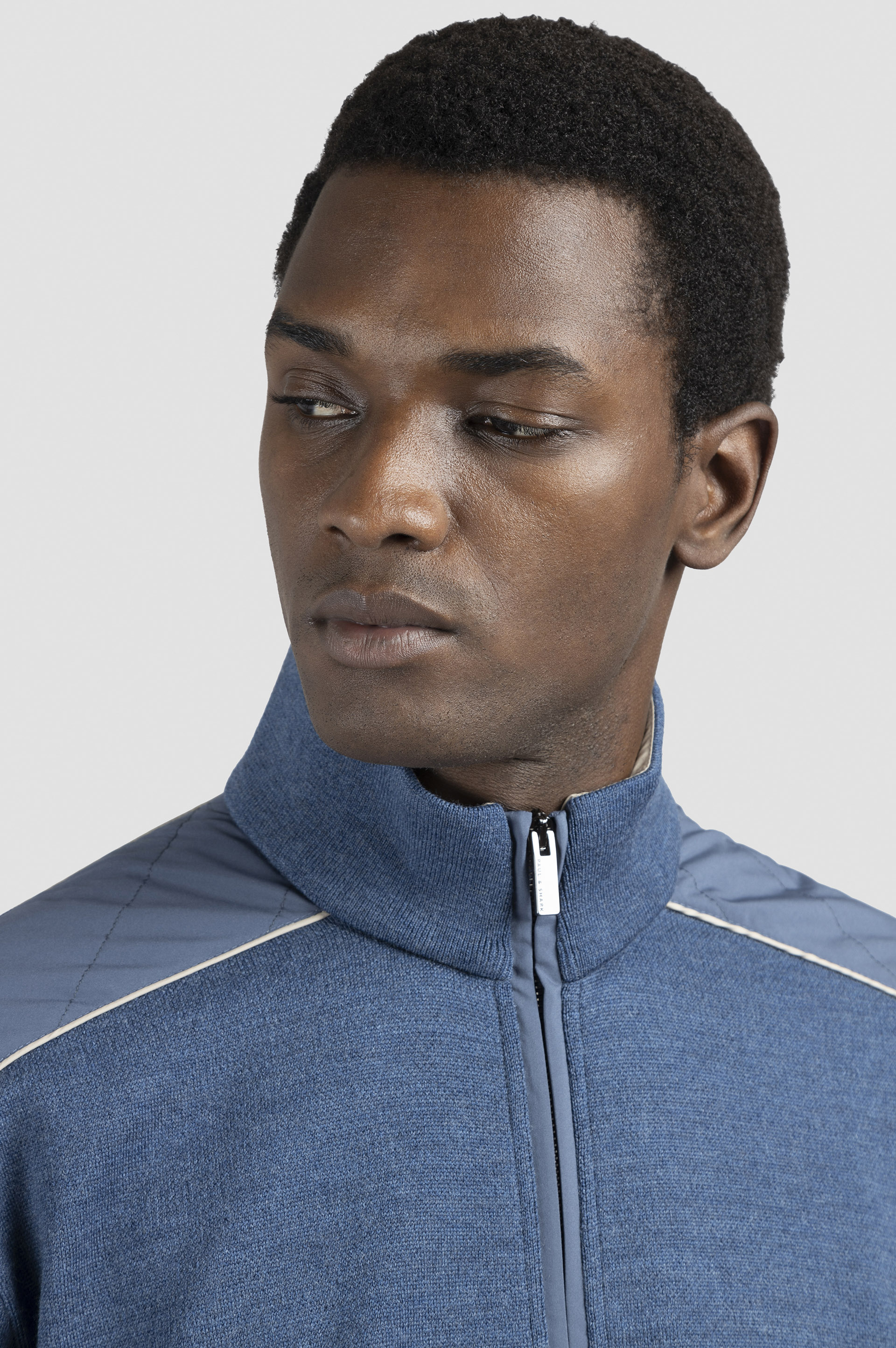 Soft Cool Touch wool zip-up sweater with Typhoon® Platinum details image number 4