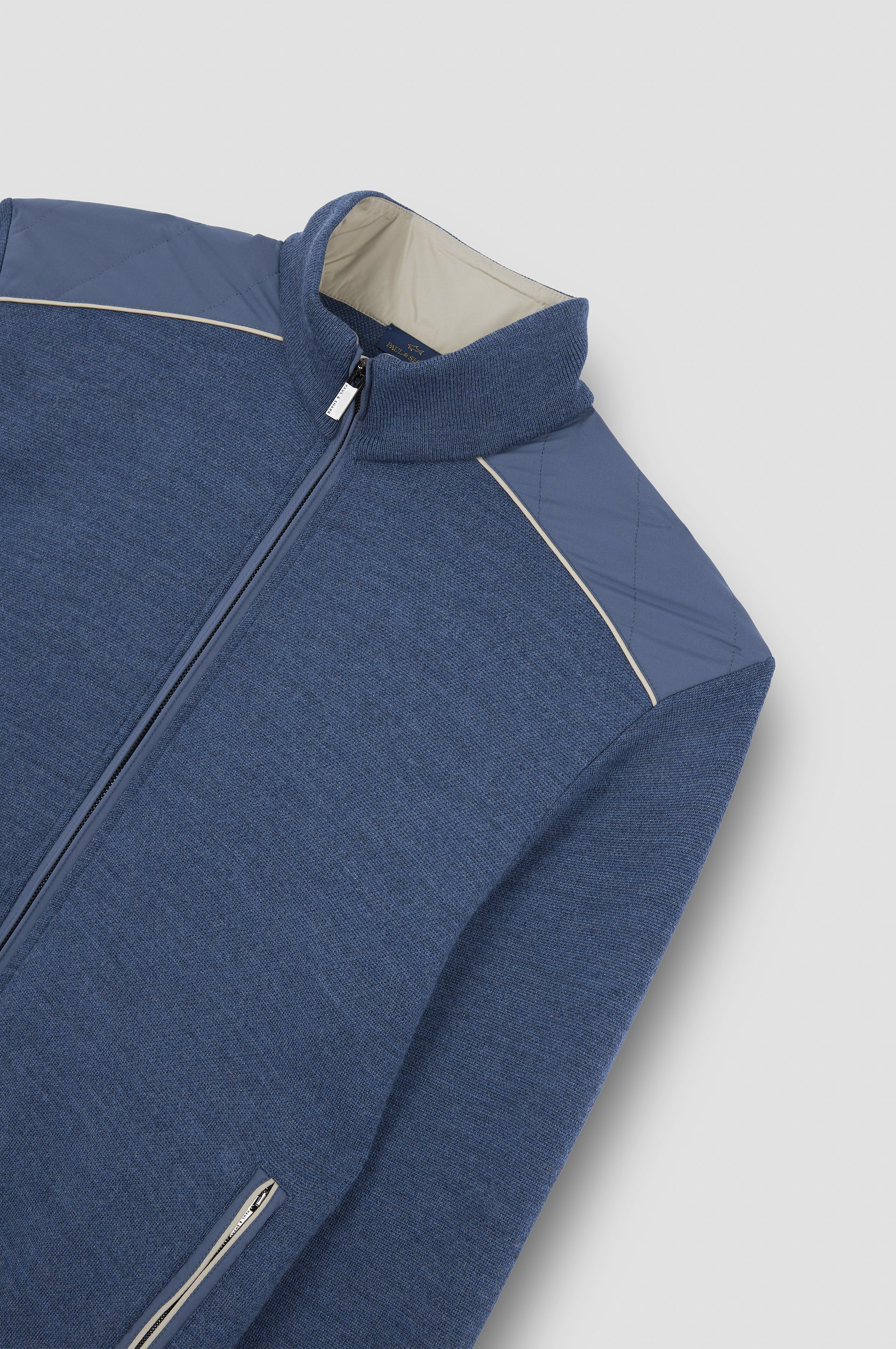 Soft Cool Touch wool zip-up sweater with Typhoon® Platinum details image number 5