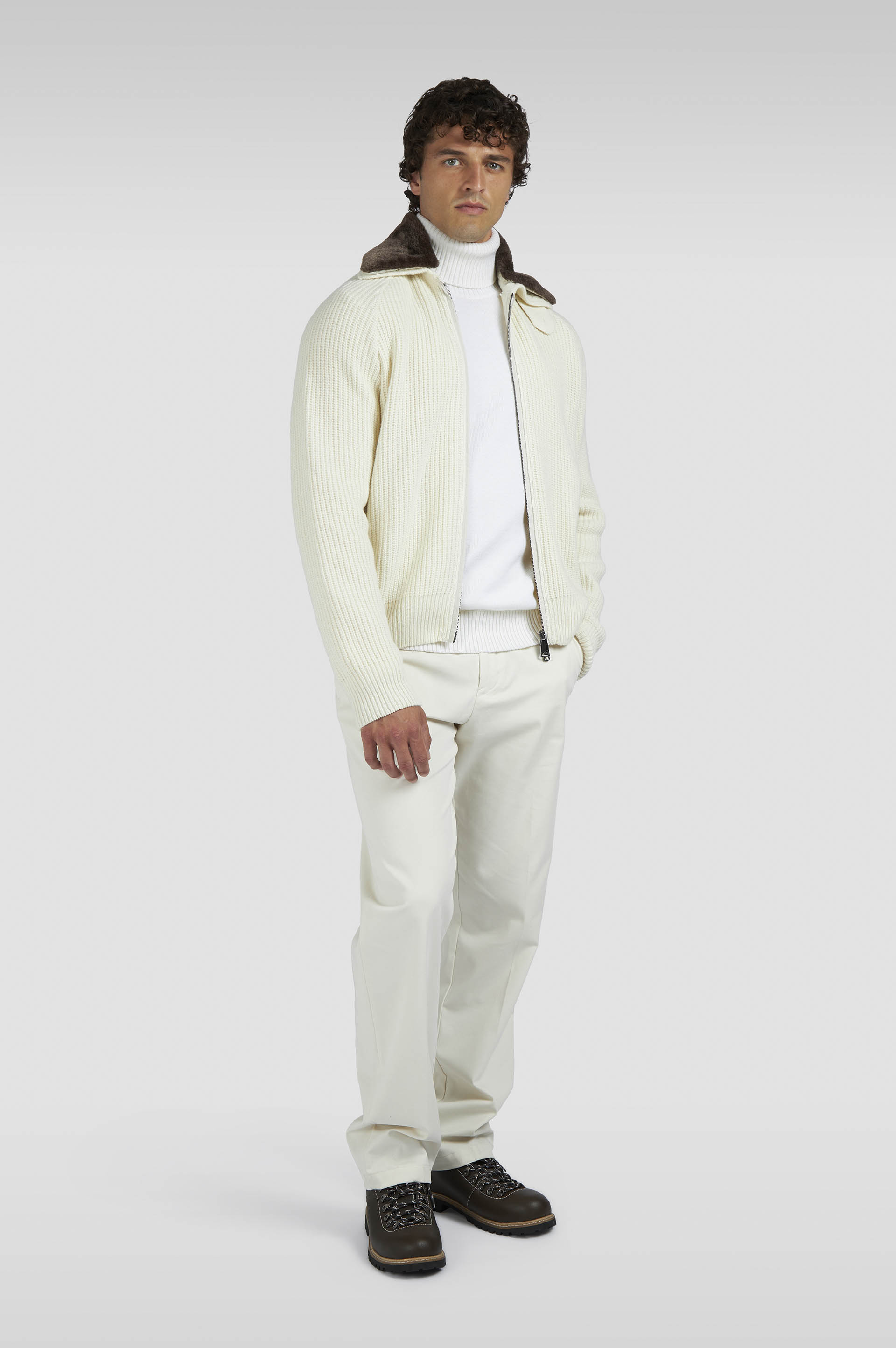 Re-Wool zip-up sweater image number 2