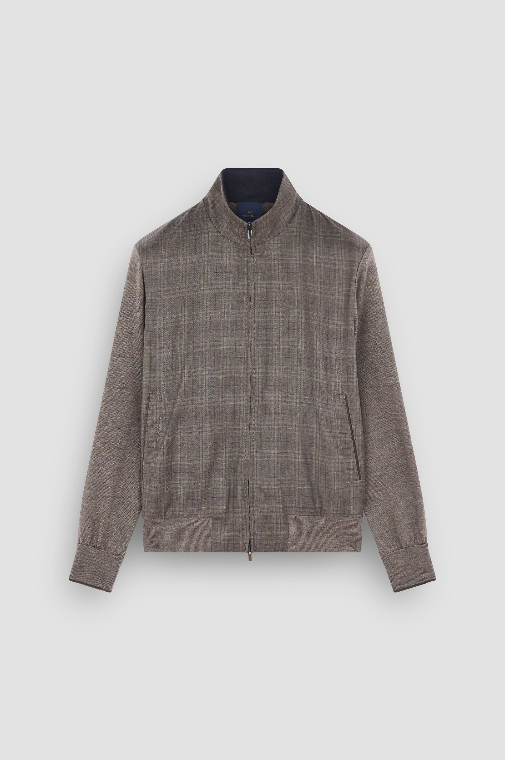 Merino Extrafine wool hybrid zip-up Sweater image number 1