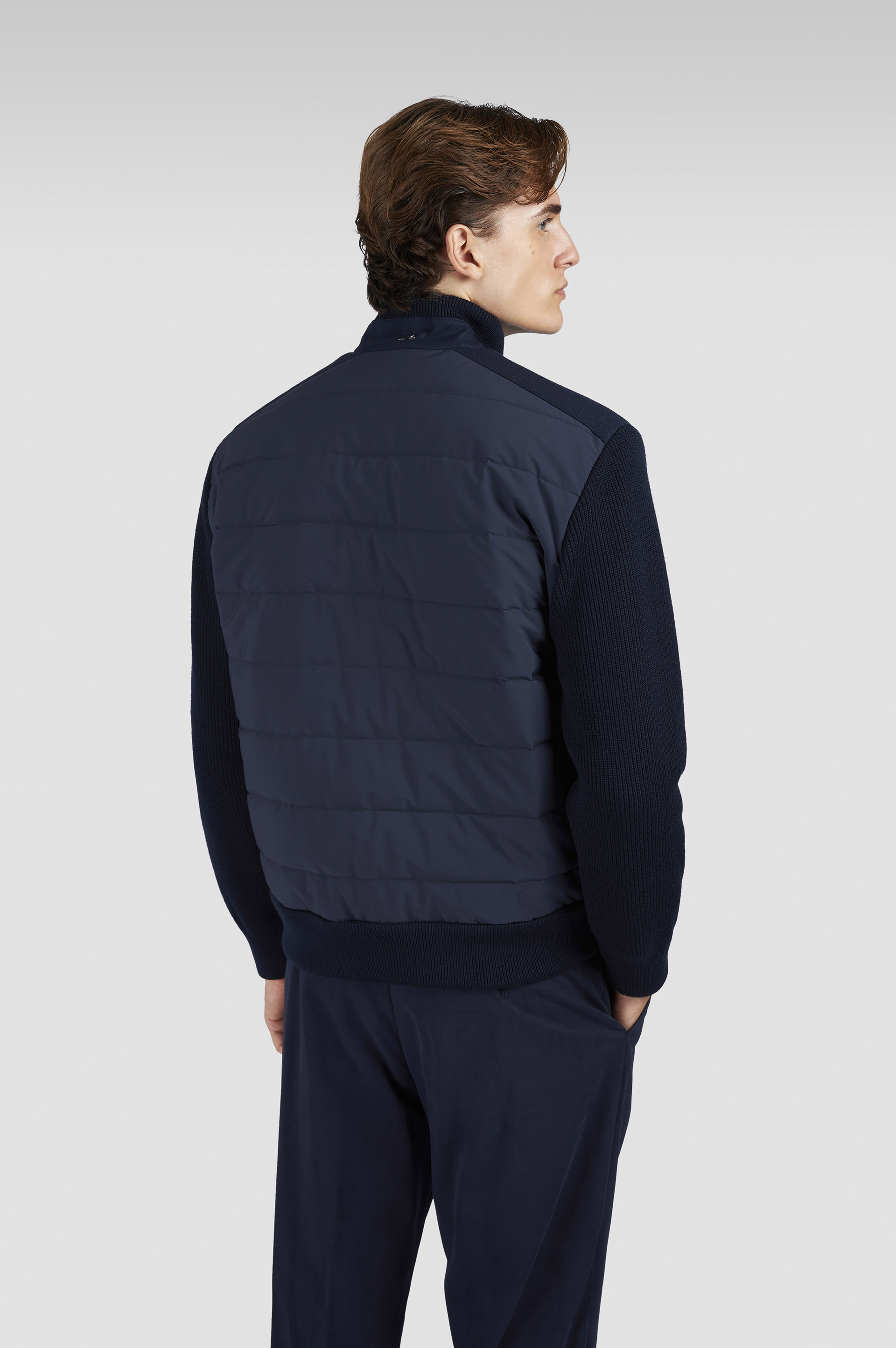 Cardigan zippé en laine Soft Cool Touch avec détails en Typhoon® Re-4x4 Stretch image number 3