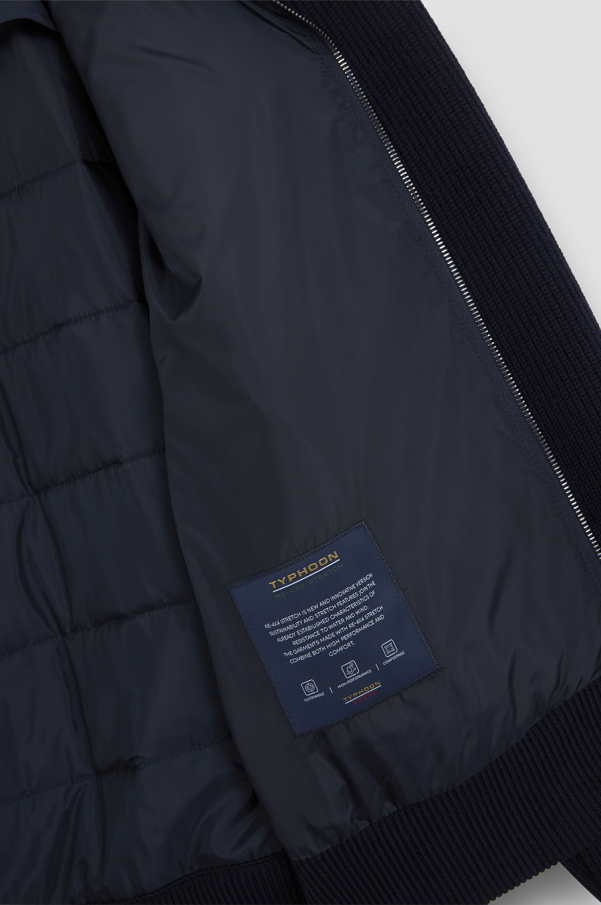 Cardigan zippé en laine Soft Cool Touch avec détails en Typhoon® Re-4x4 Stretch image number 7