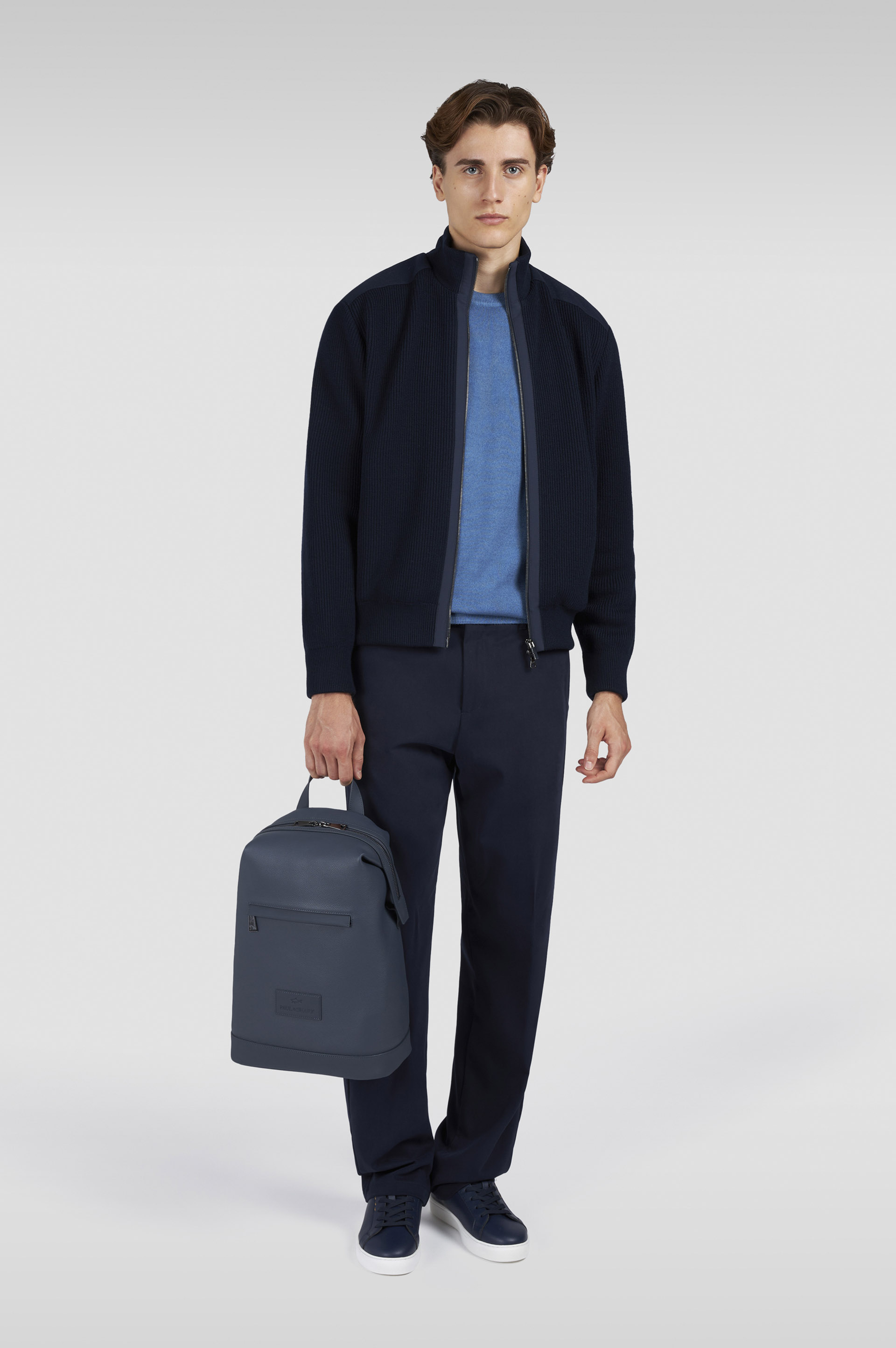 Cardigan zippé en laine Soft Cool Touch avec détails en Typhoon® Re-4x4 Stretch image number 2