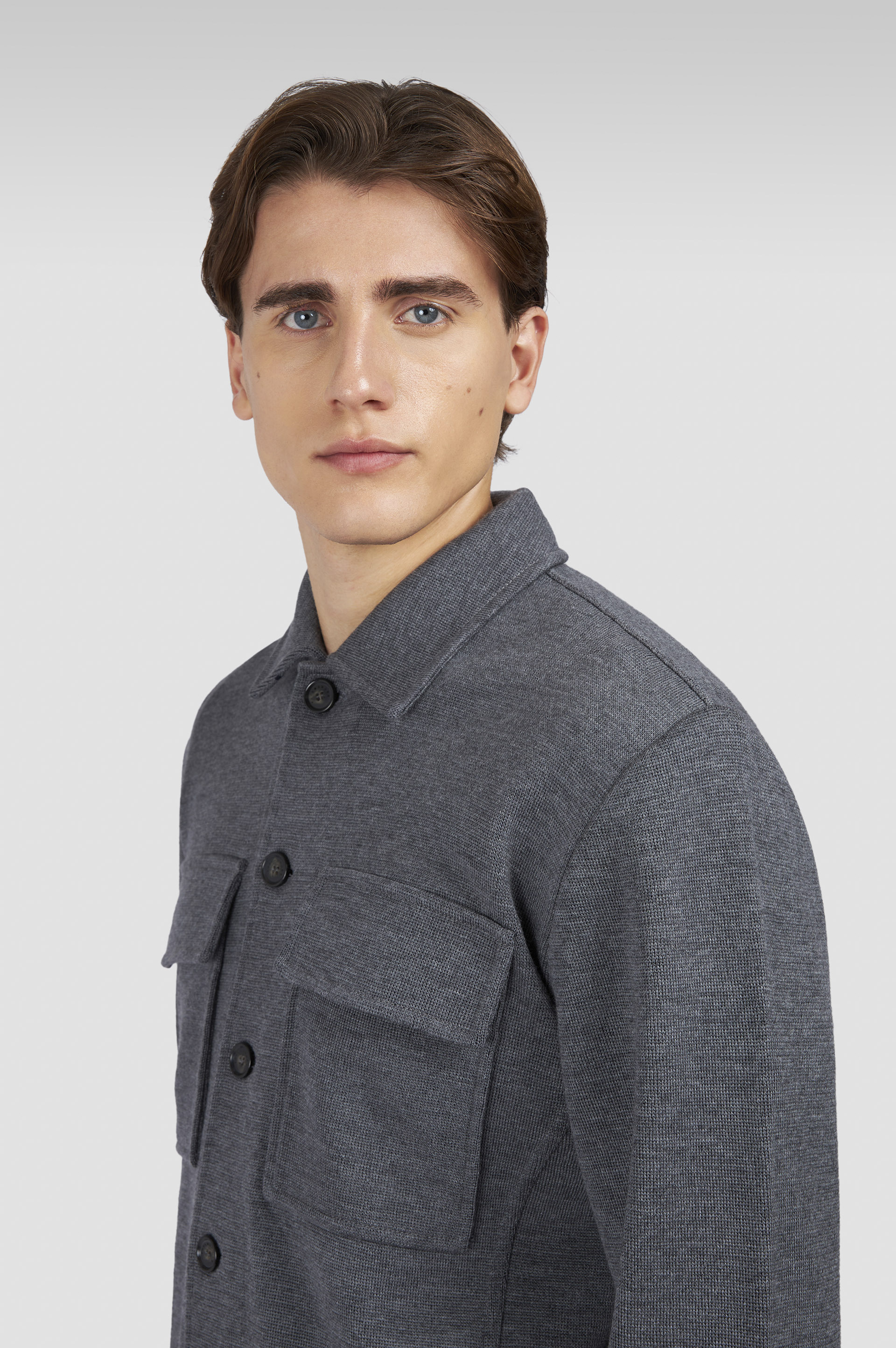 Merino Extrafine wool overshirt image number 4 Merino Extrafine wool overshirt image number 4