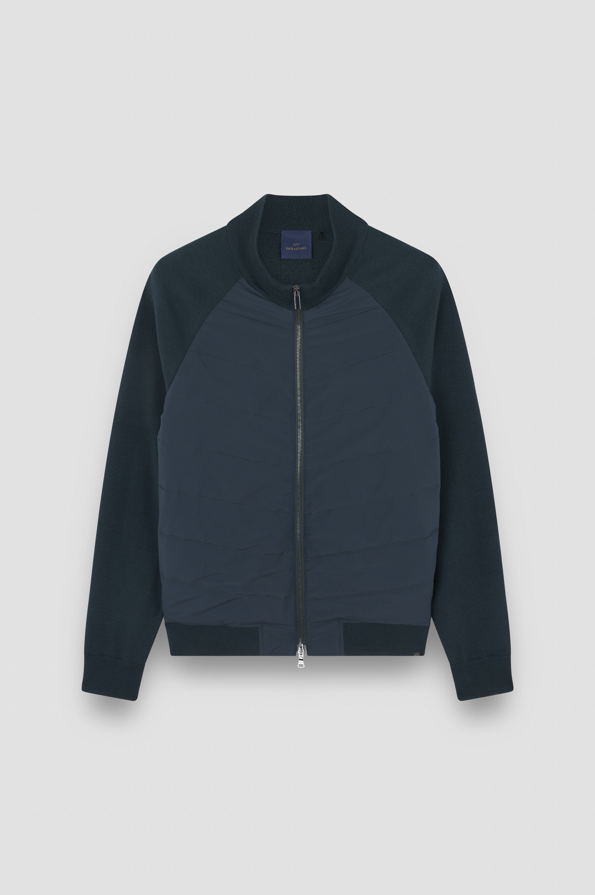 Hybrid-Zip-up-Cardigan aus Soft Cool Touch-Wolle und Typhoon® Platinum image number 1 Hybrid-Zip-up-Cardigan aus Soft Cool Touch-Wolle und Typhoon® Platinum image number 1