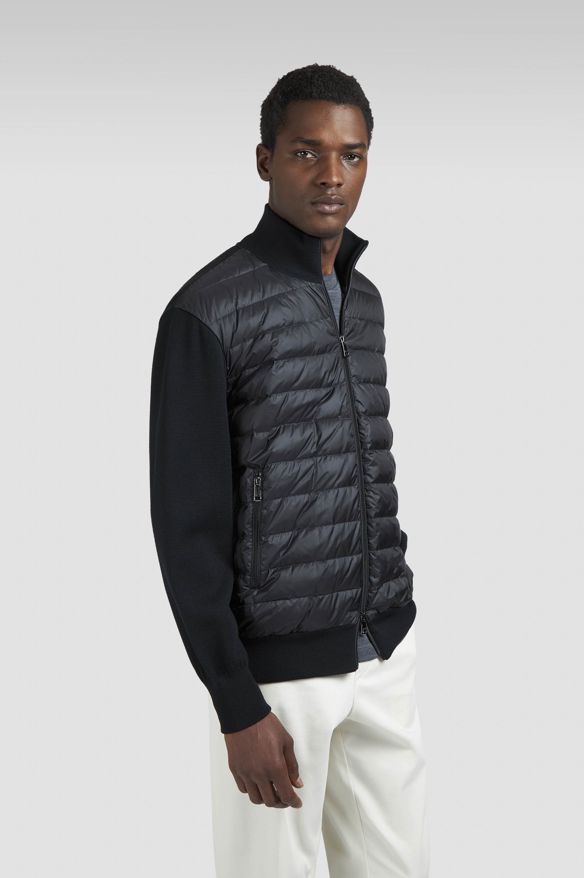 Ultralight hybrid zip-up sweater in Tech Wool image number 0 Ultralight hybrid zip-up sweater in Tech Wool image number 0