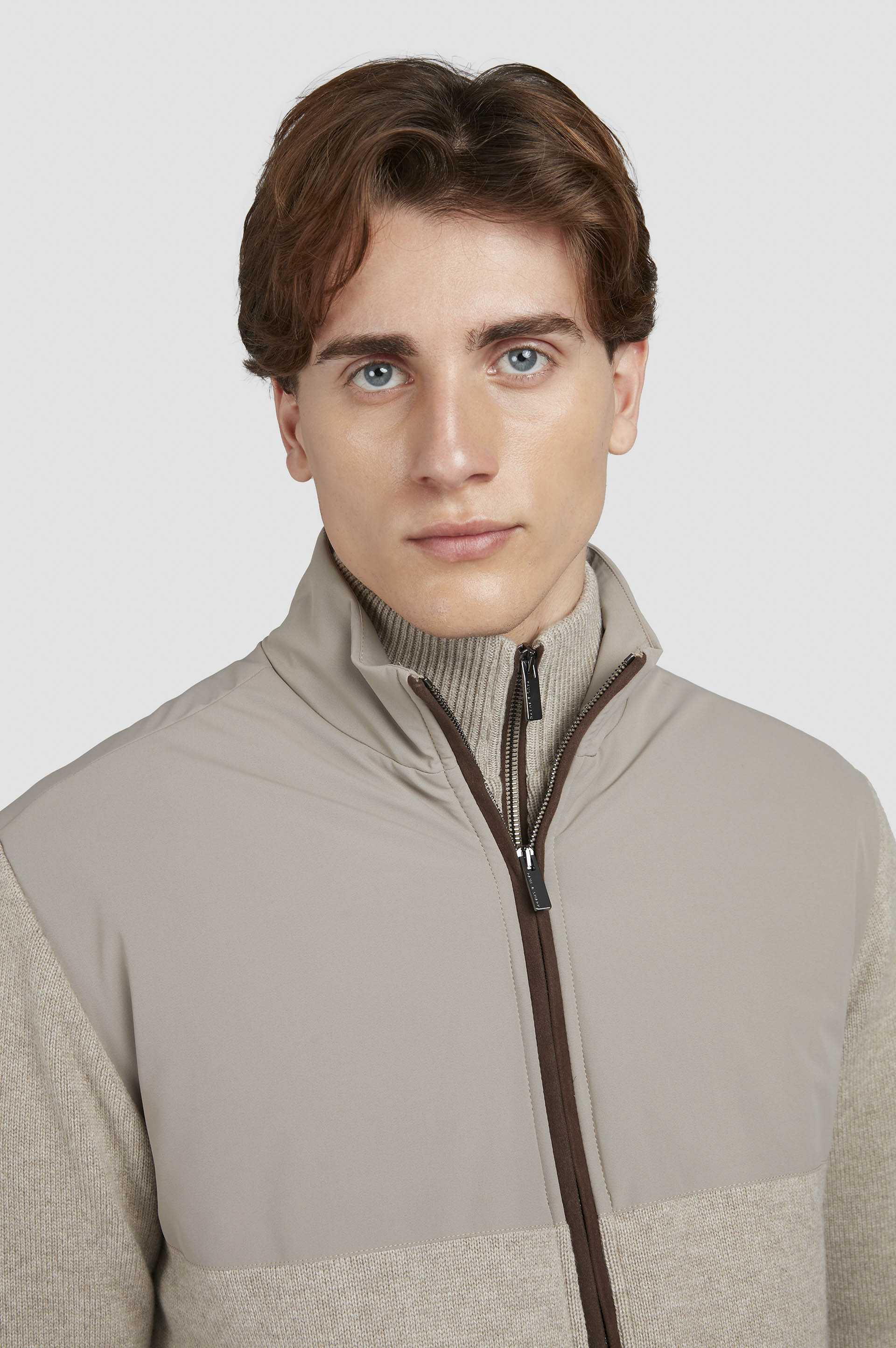 Hybrid-Jacke aus Wolle und Kaschmir mit Details aus Wildleder und Typhoon® Re-4x4 Stretch image number 4