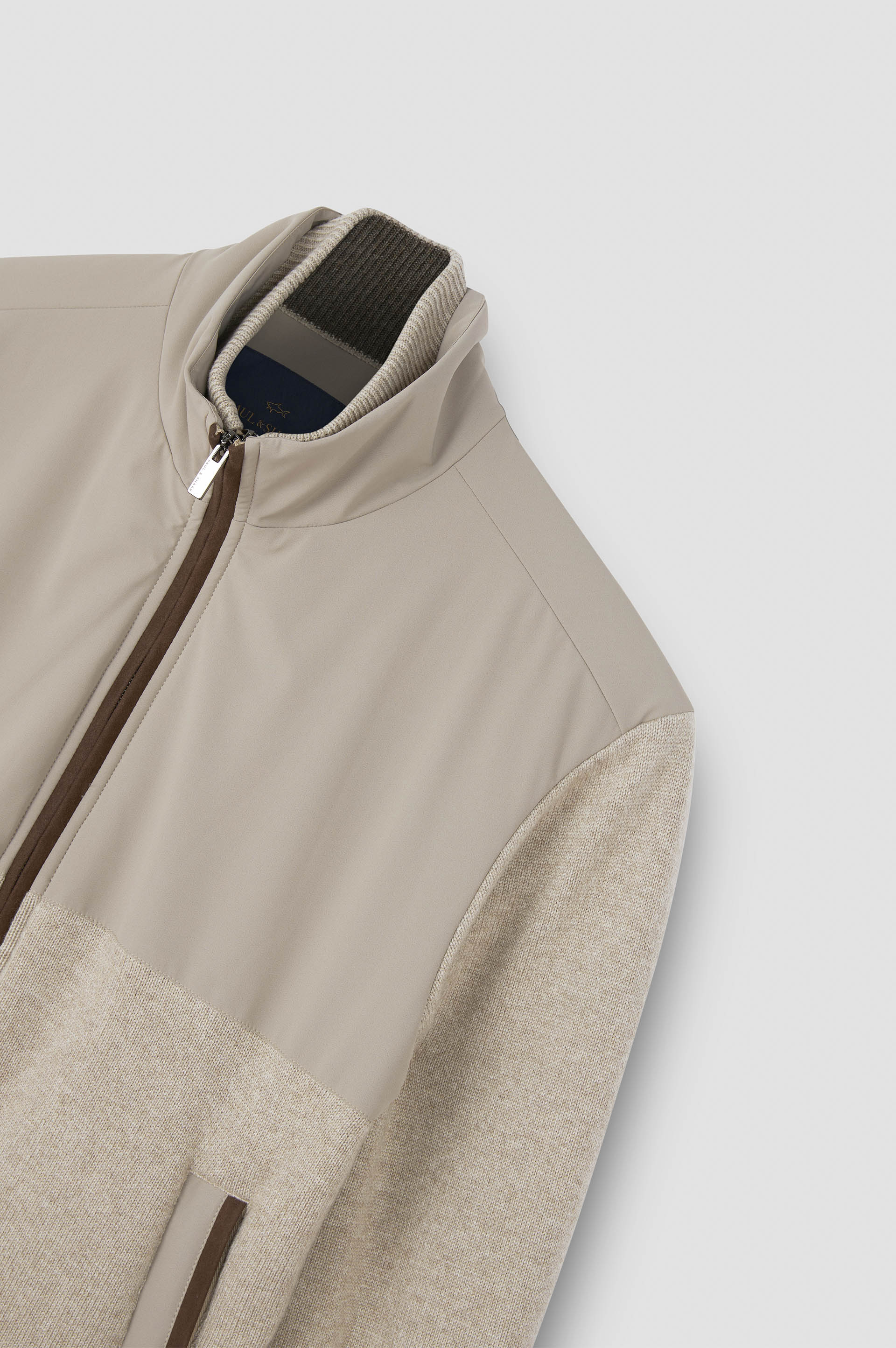 Hybrid-Jacke aus Wolle und Kaschmir mit Details aus Wildleder und Typhoon® Re-4x4 Stretch image number 6