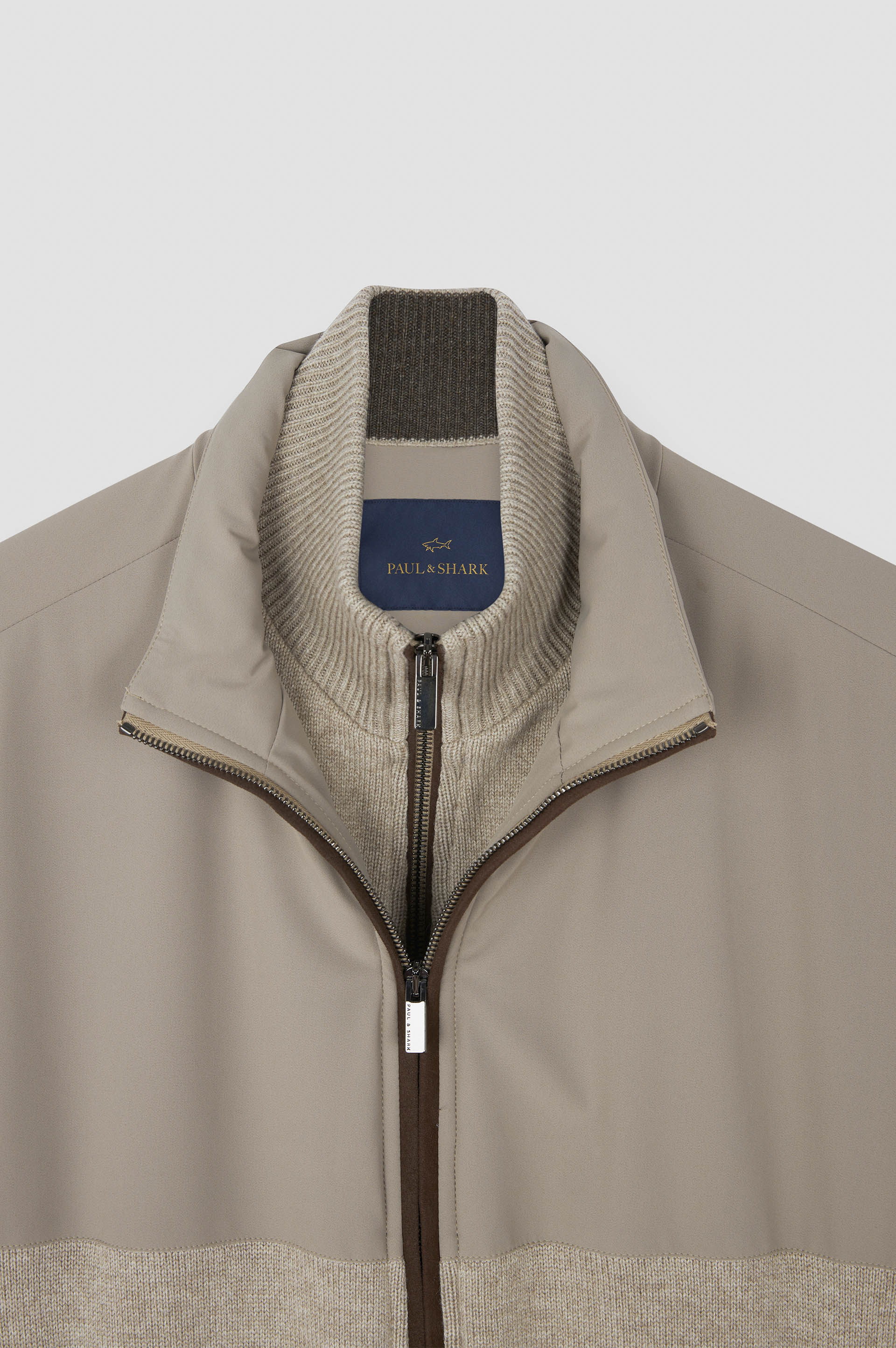 Hybrid-Jacke aus Wolle und Kaschmir mit Details aus Wildleder und Typhoon® Re-4x4 Stretch image number 7