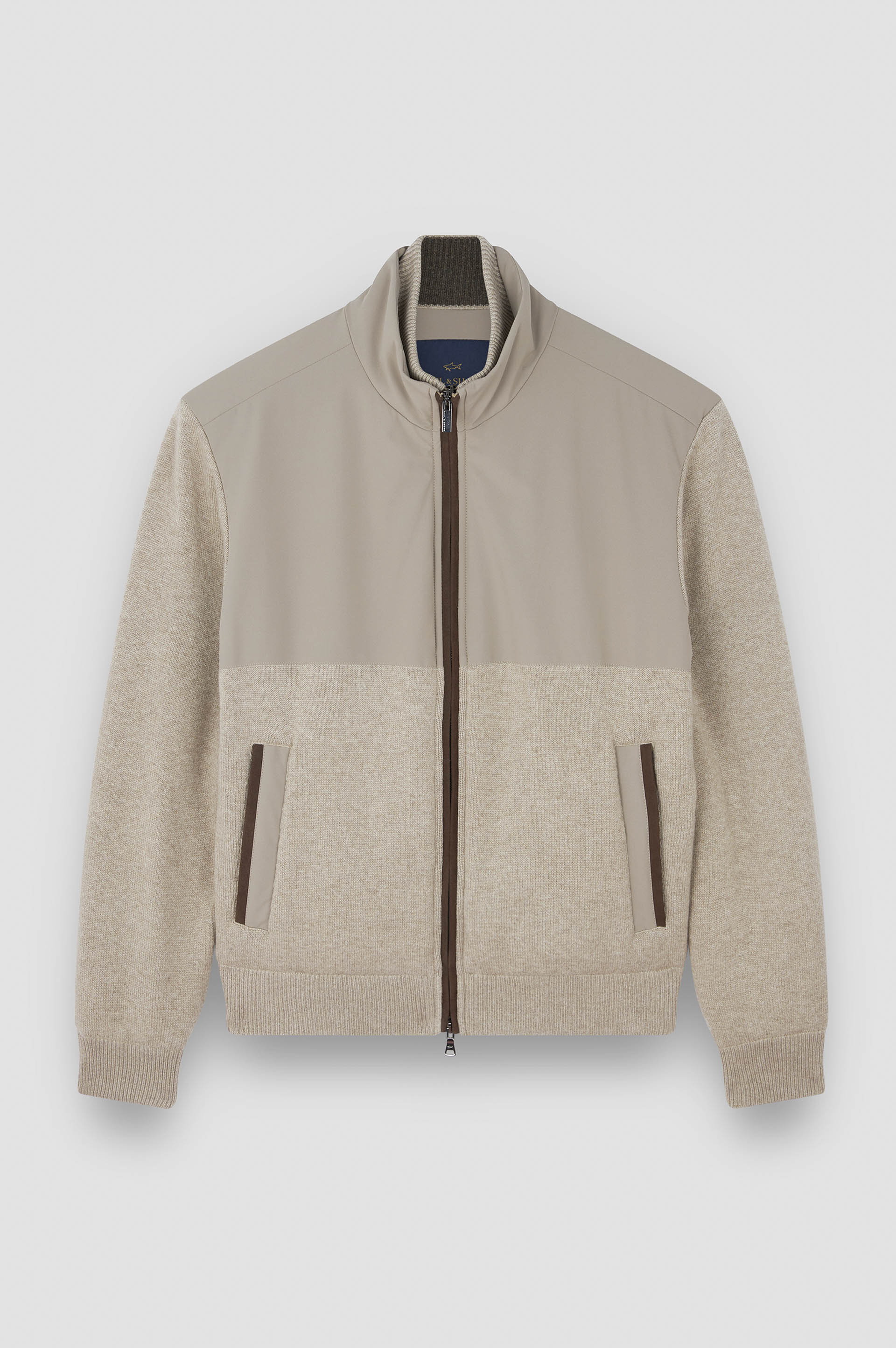 Hybrid-Jacke aus Wolle und Kaschmir mit Details aus Wildleder und Typhoon® Re-4x4 Stretch image number 1