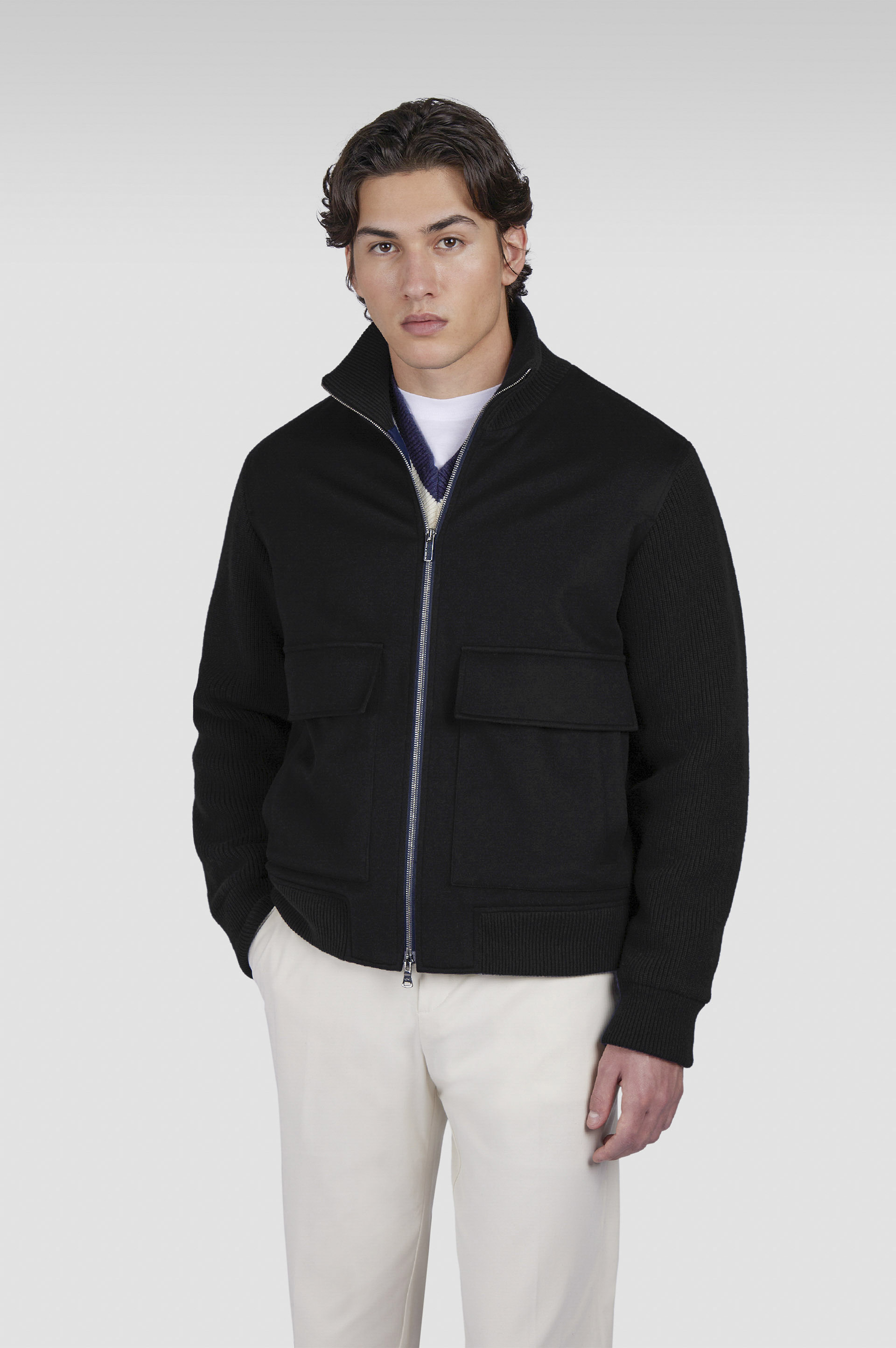 Blouson hybride Aliseo en laine et cachemire image number 0