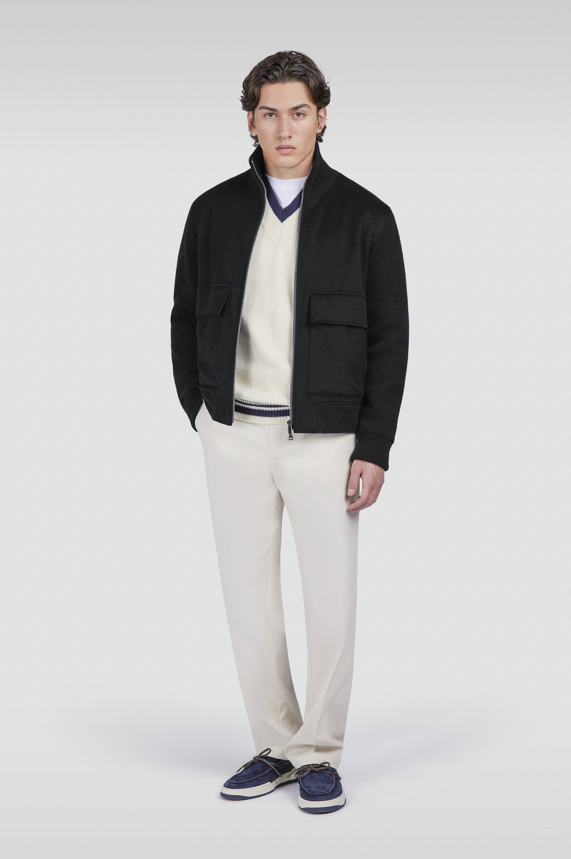 Blouson hybride Aliseo en laine et cachemire image number 2