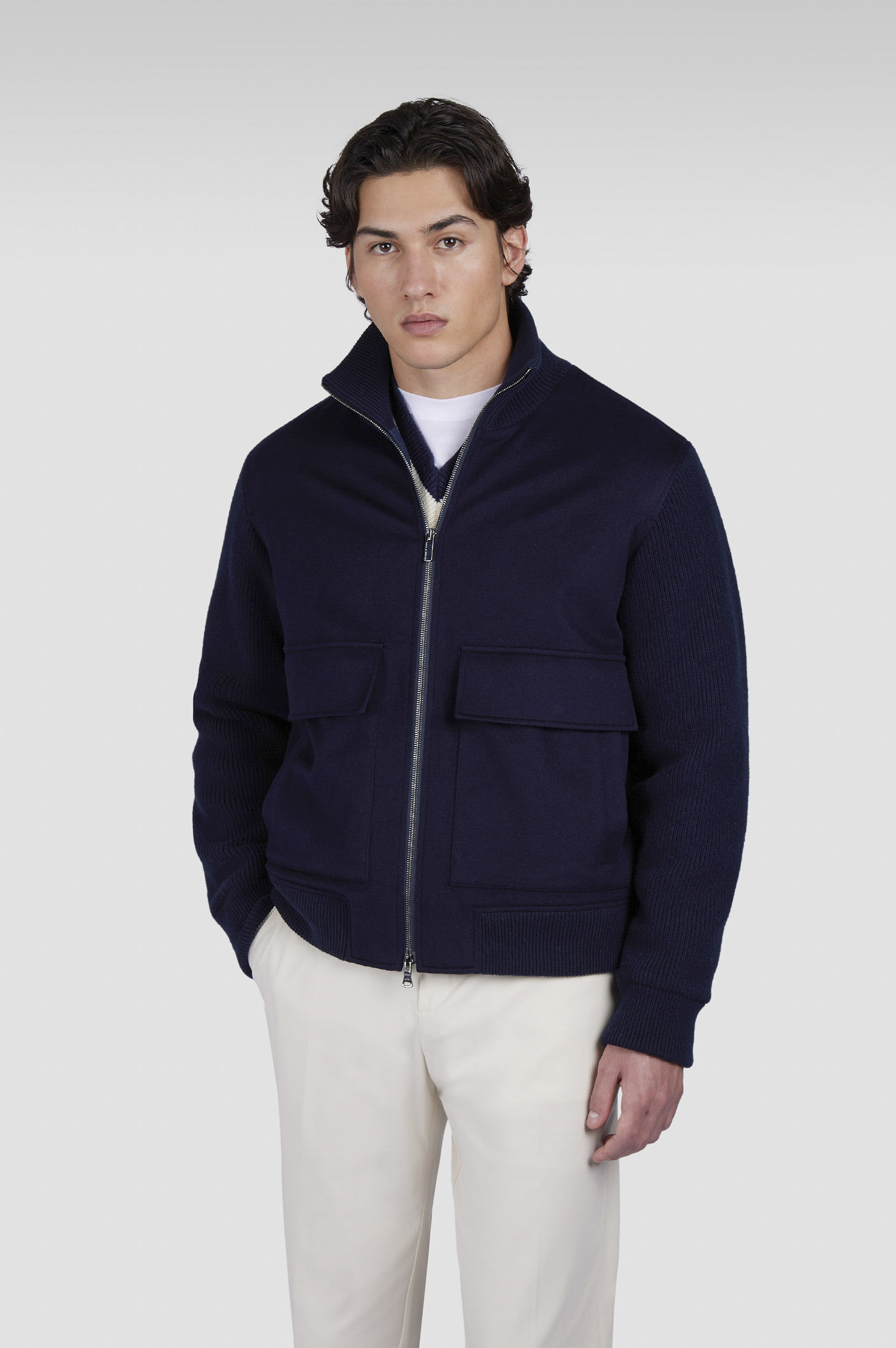 Blouson hybride Aliseo en laine et cachemire image number 0