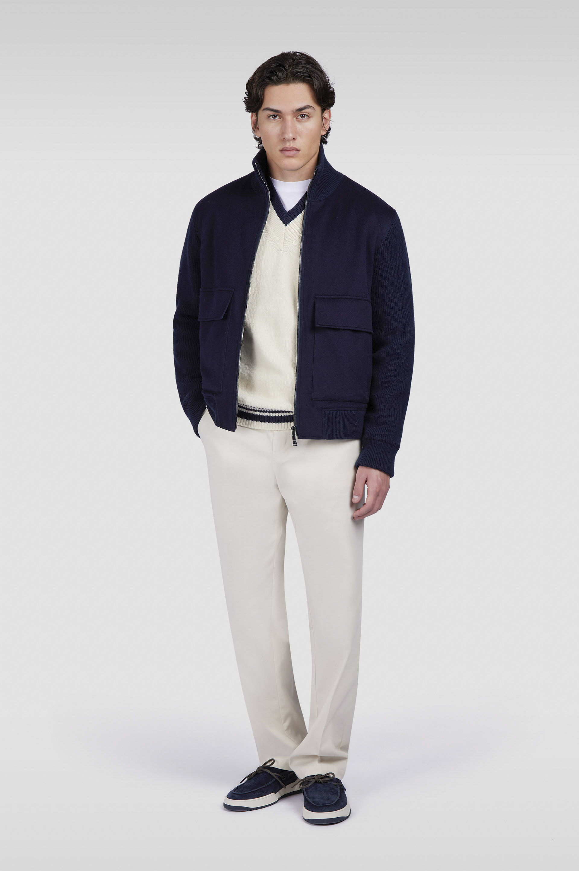 Blouson hybride Aliseo en laine et cachemire image number 2