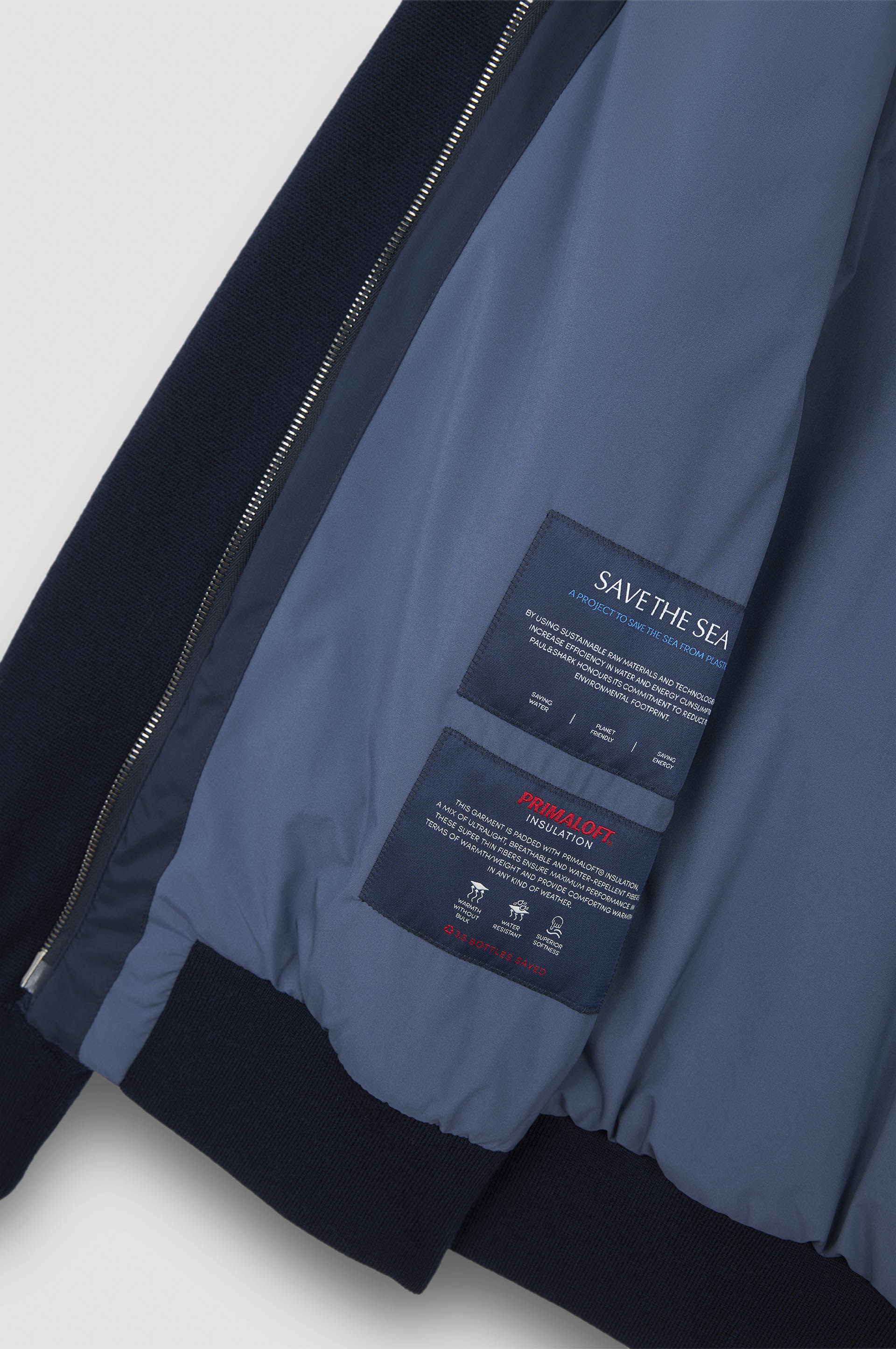 Hybrid zip-up sweater in Soft Cool Touch wool and Typhoon® Platinum image number 7 Hybrid zip-up sweater in Soft Cool Touch wool and Typhoon® Platinum image number 7