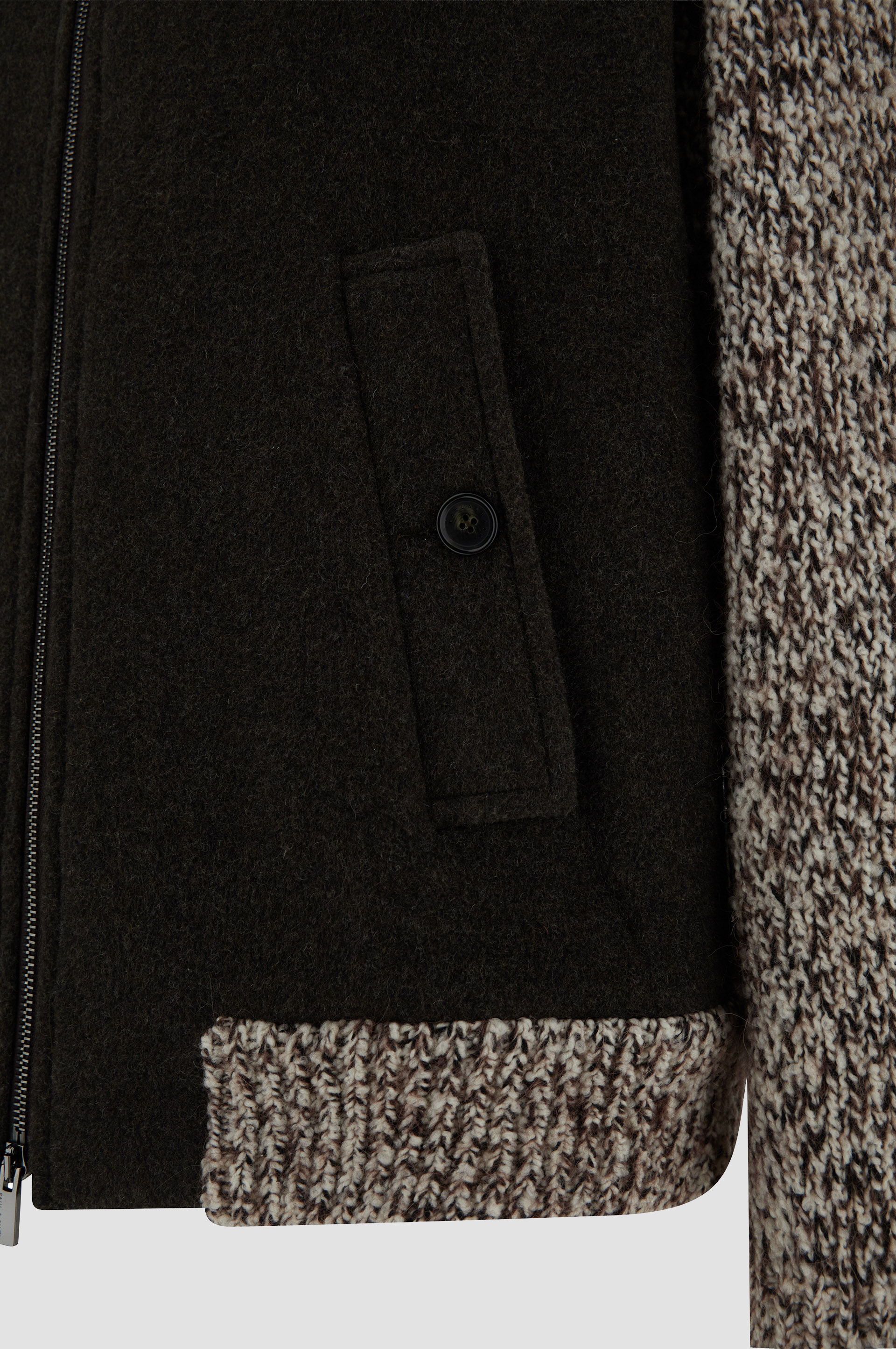 Jersey h&iacute;brido con cremallera de lana y alpaca image number 5