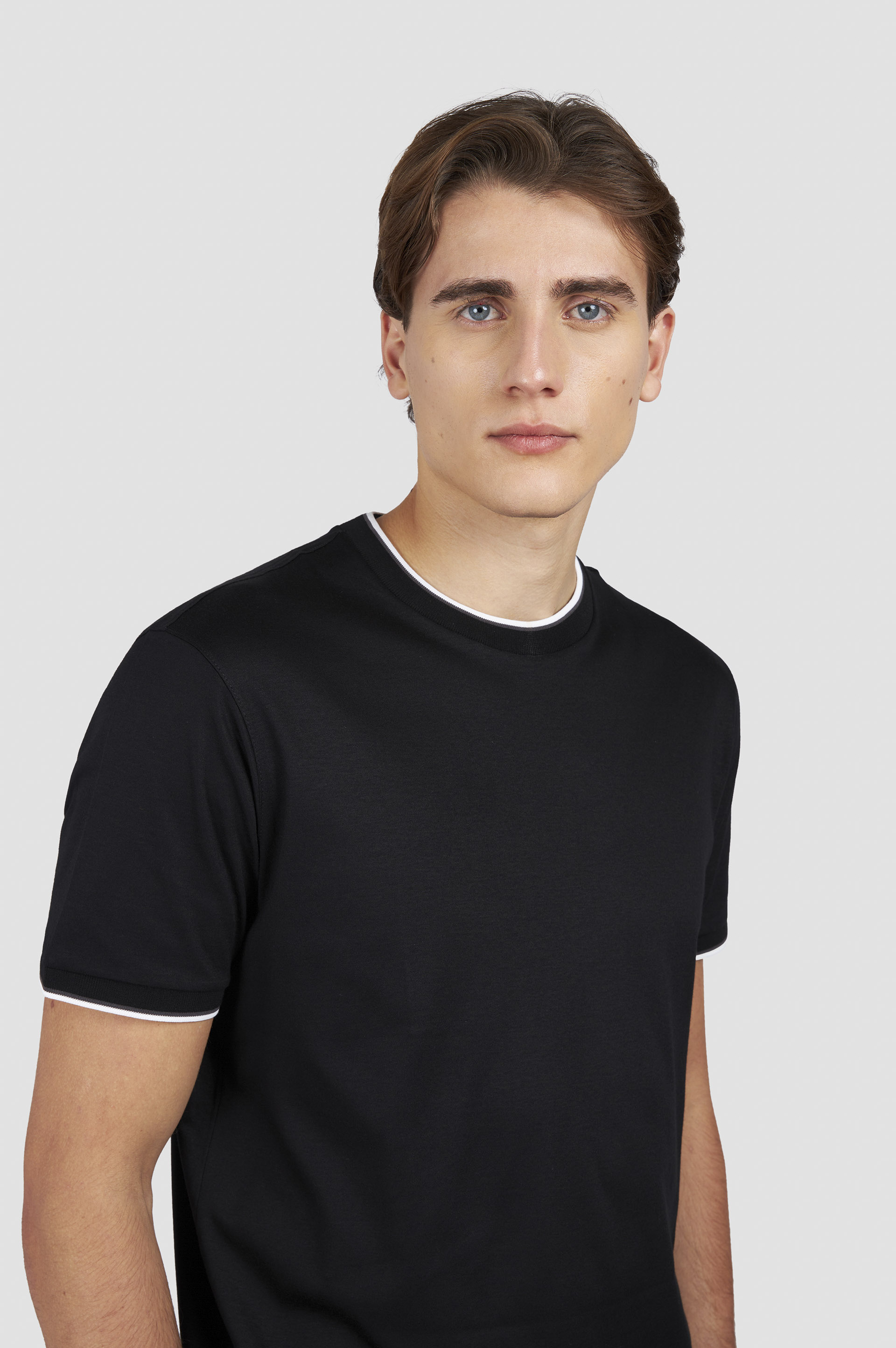 X-Soft Interlock cotton T-shirt with contrast trims image number 4