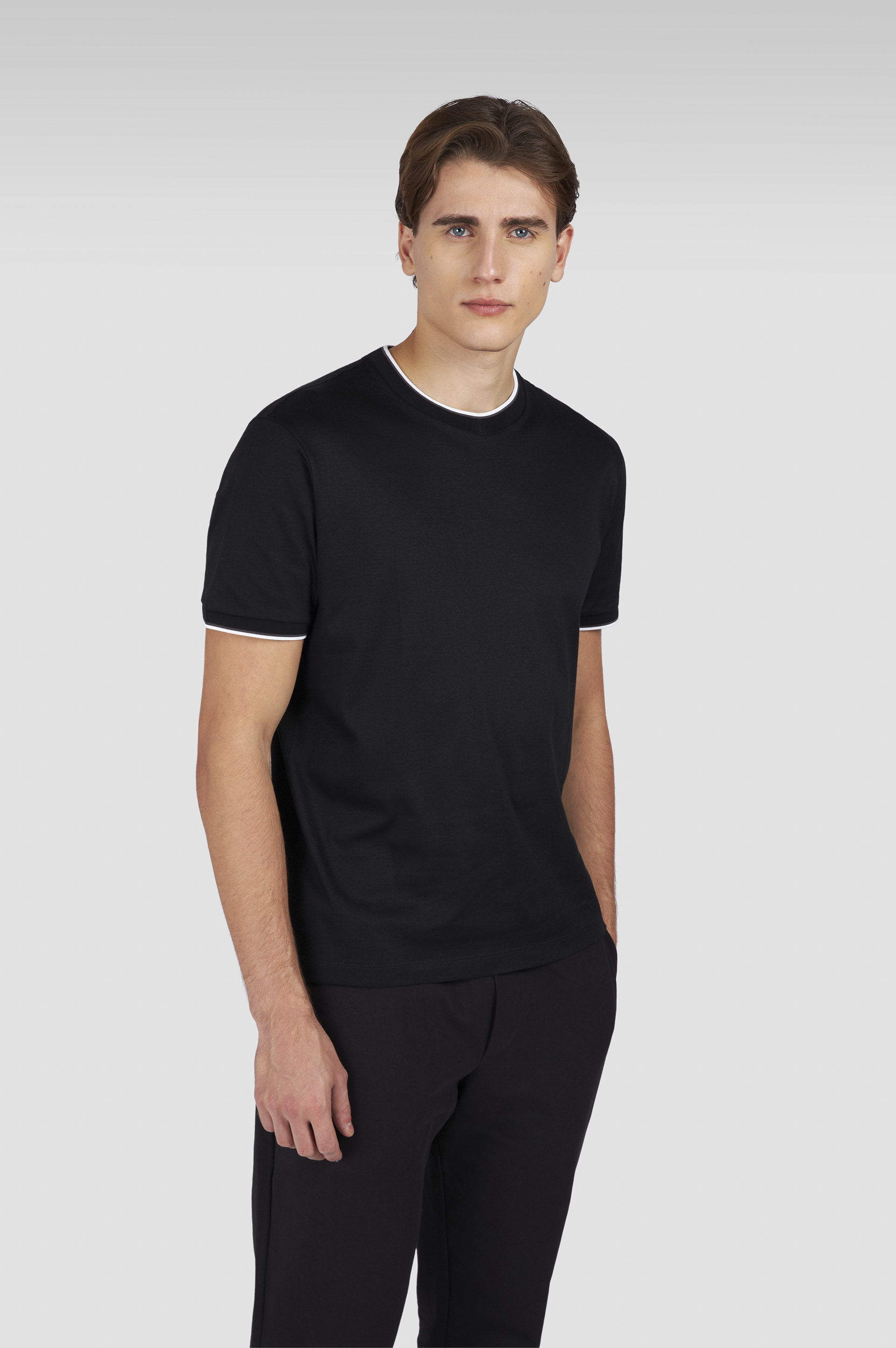 X-Soft Interlock cotton T-shirt with contrast trims image number 0