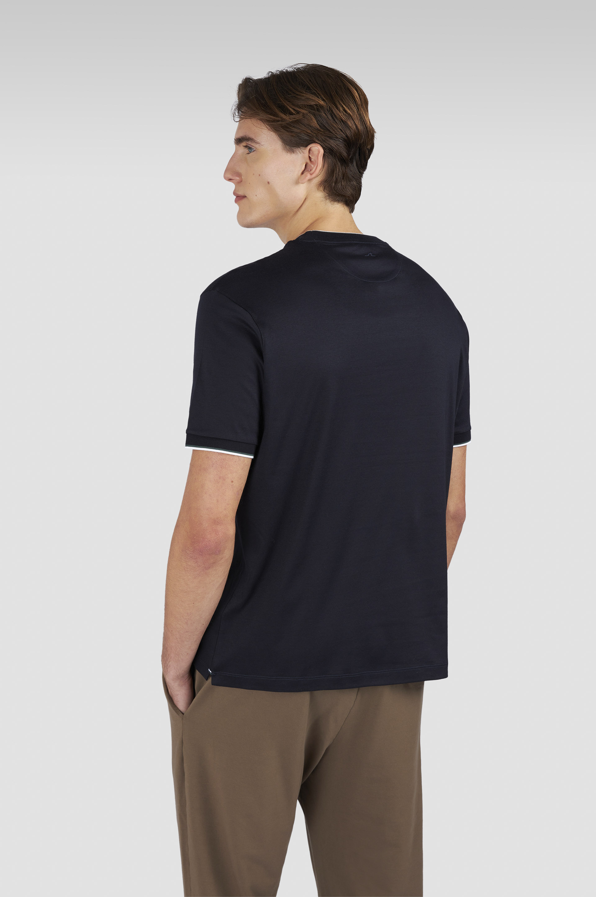 Cami seta X-Soft de algodón Interlock con perfiles a contraste image number 3