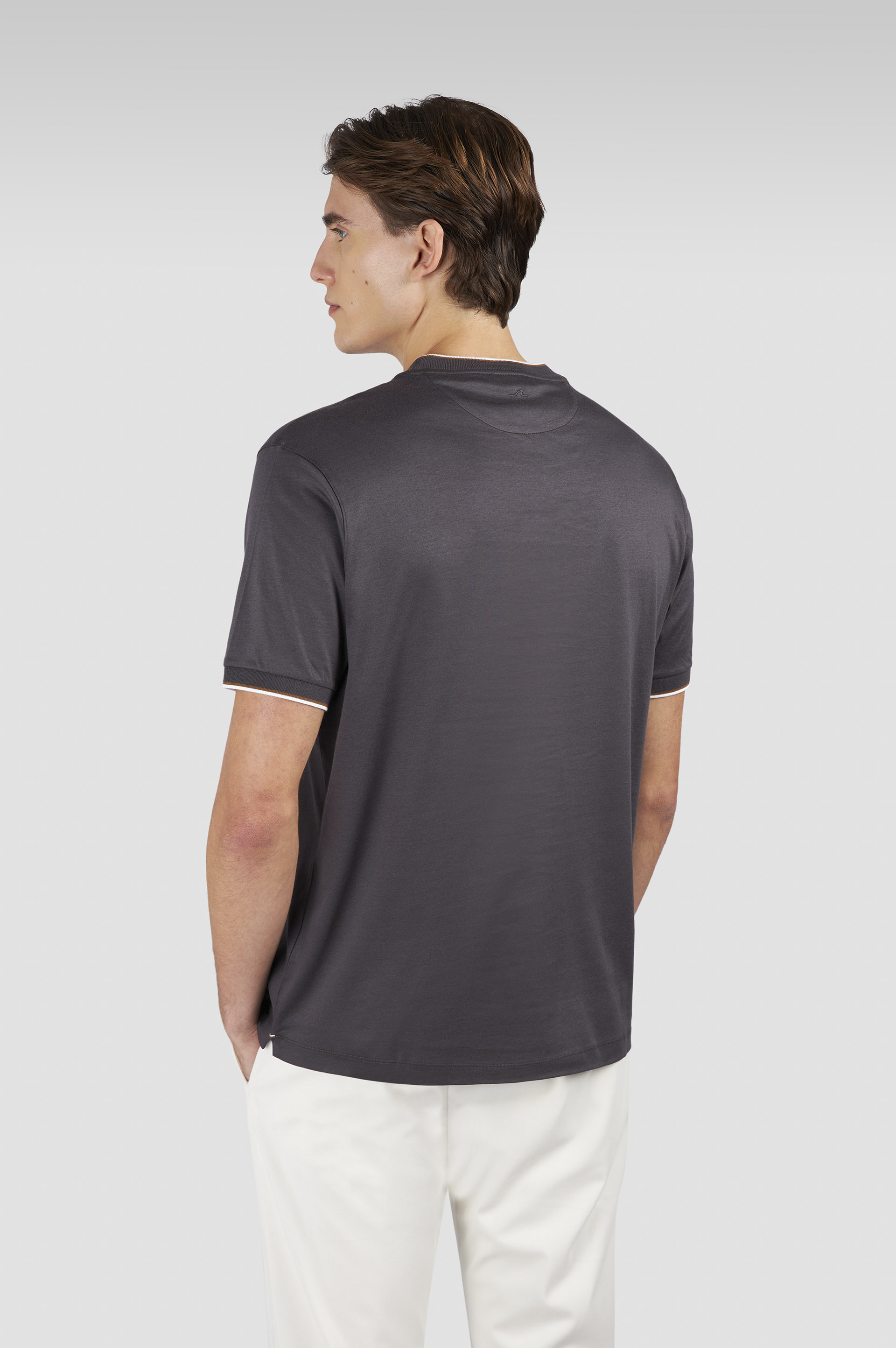 X-Soft Interlock cotton T-shirt with contrast trims image number 3 X-Soft Interlock cotton T-shirt with contrast trims image number 3