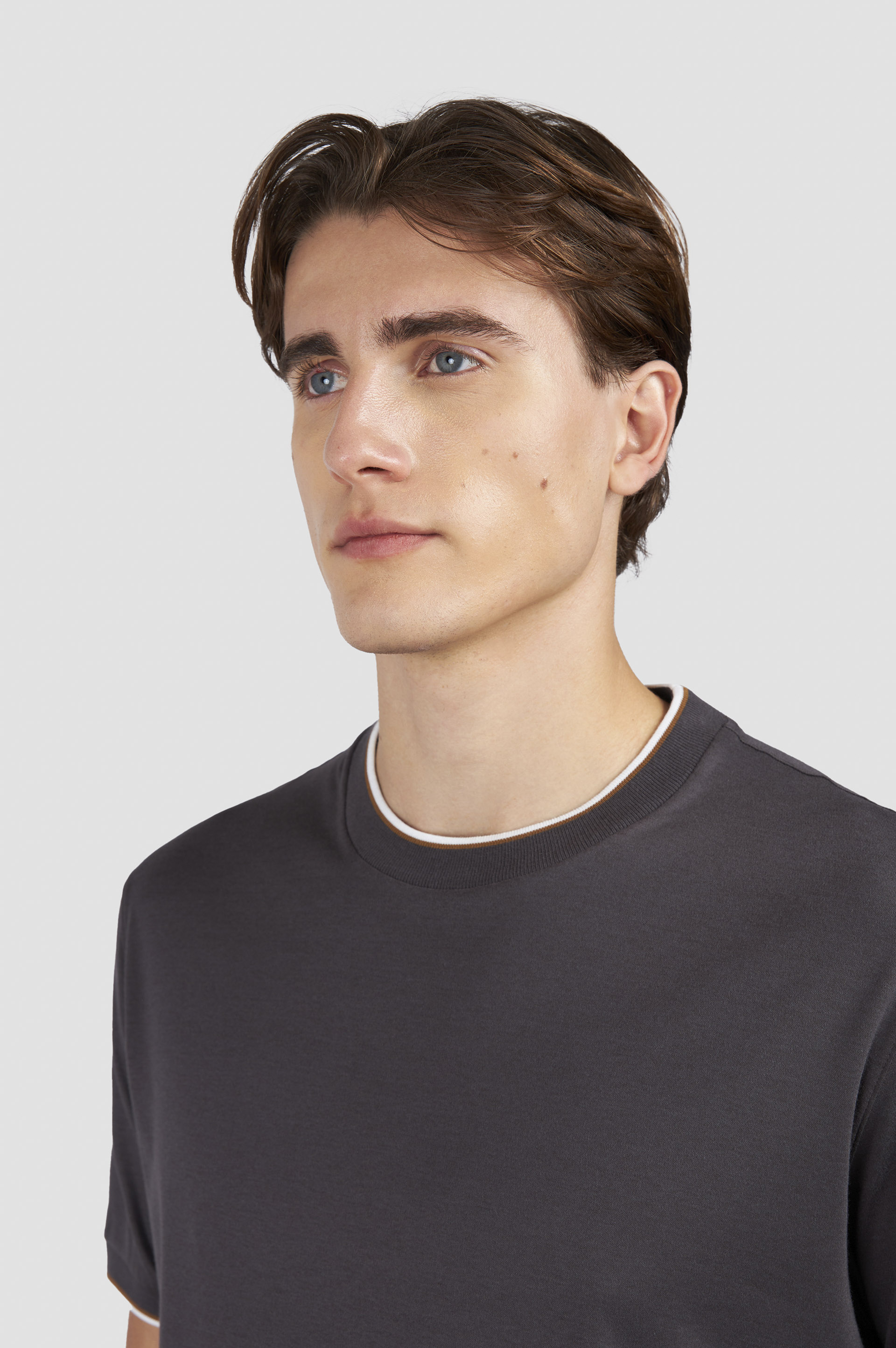 X-Soft Interlock cotton T-shirt with contrast trims image number 4 X-Soft Interlock cotton T-shirt with contrast trims image number 4