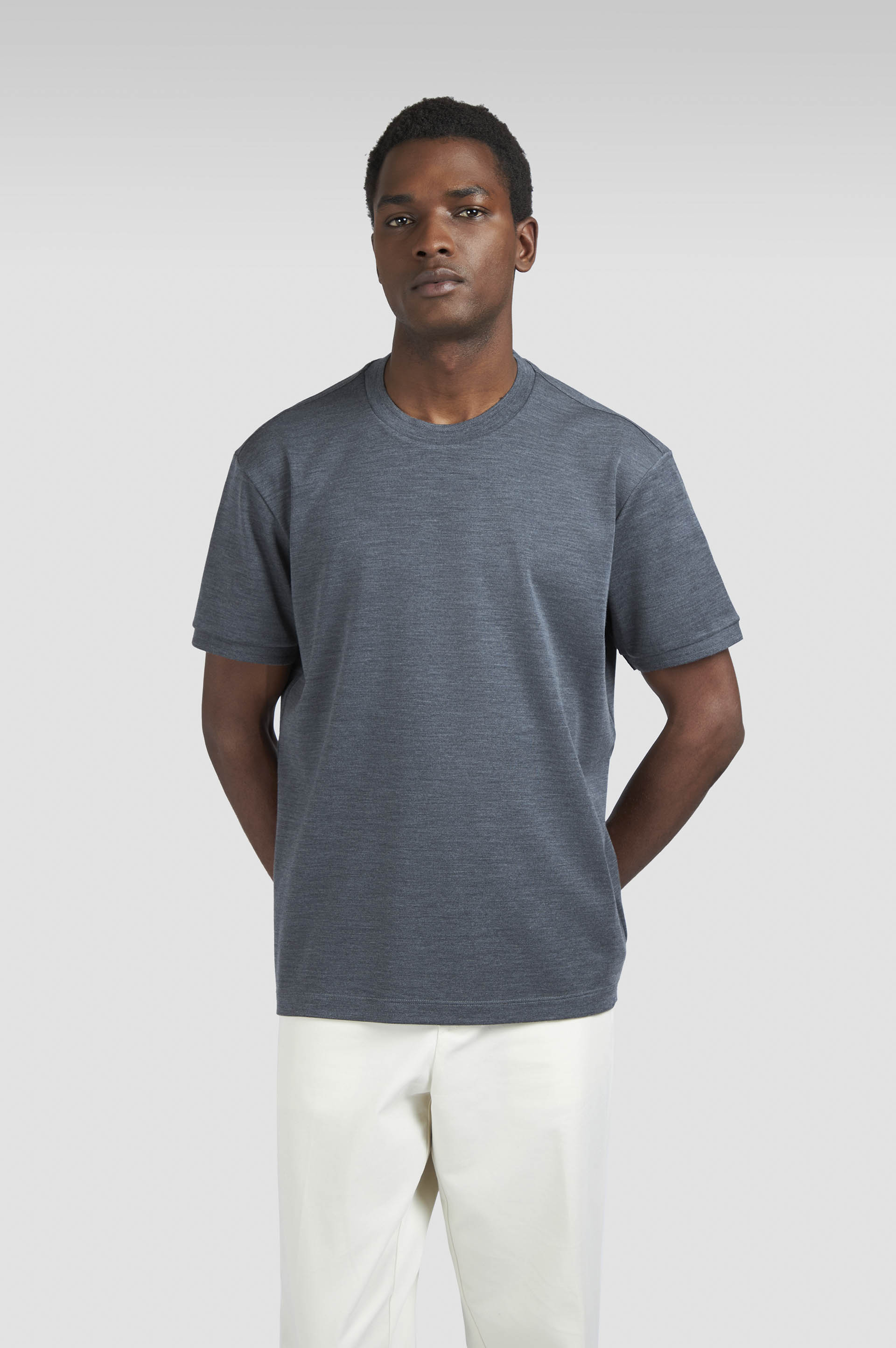 Wool and silk T-shirt image number 0 Wool and silk T-shirt image number 0