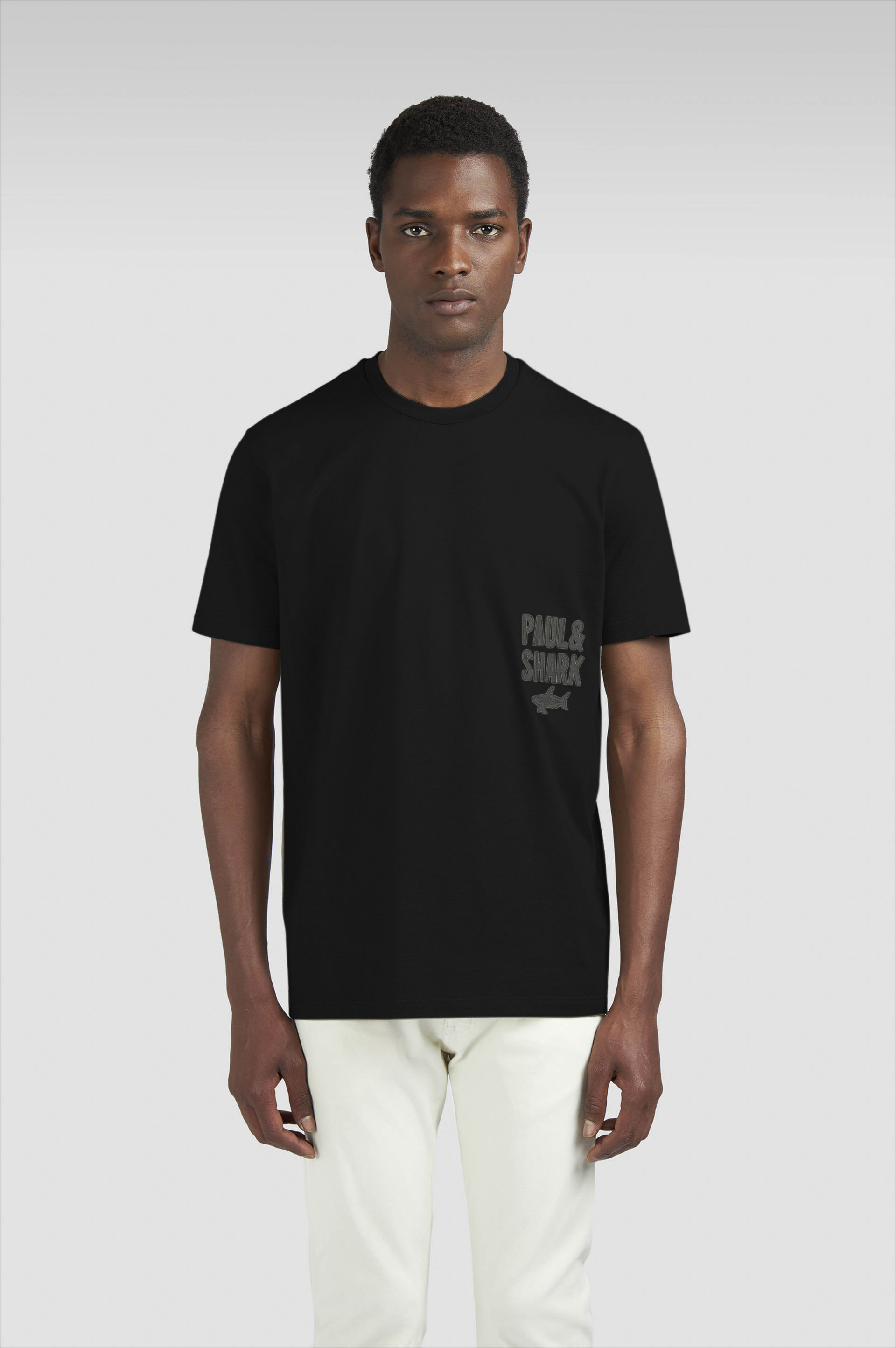 Футболка из хлопкового джерси с вышивкой логотипа image number 0 Футболка из хлопкового джерси с вышивкой логотипа image number 0