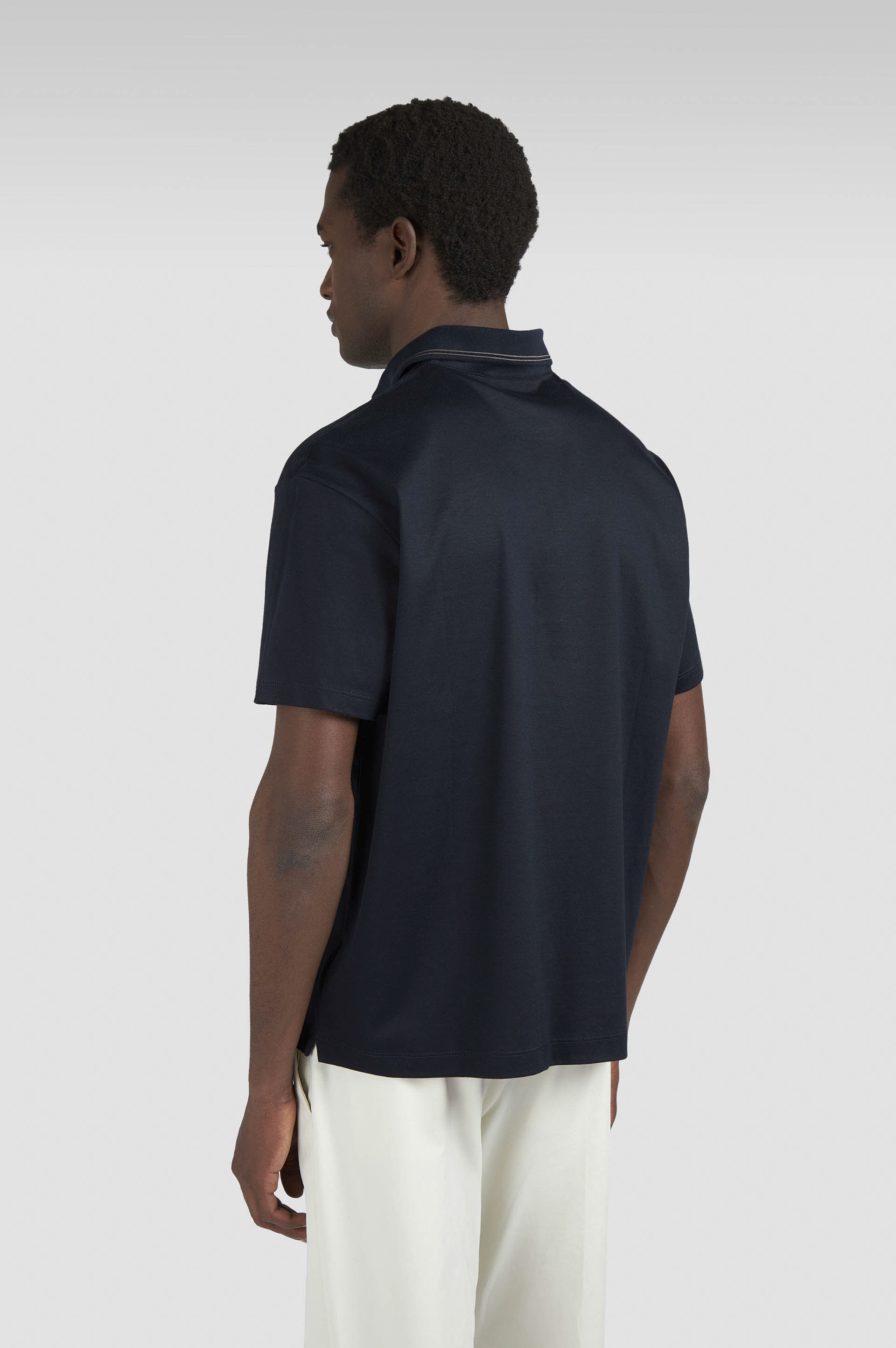 X-Soft Interlock cotton polo shirt with embroidery image number 3 X-Soft Interlock cotton polo shirt with embroidery image number 3