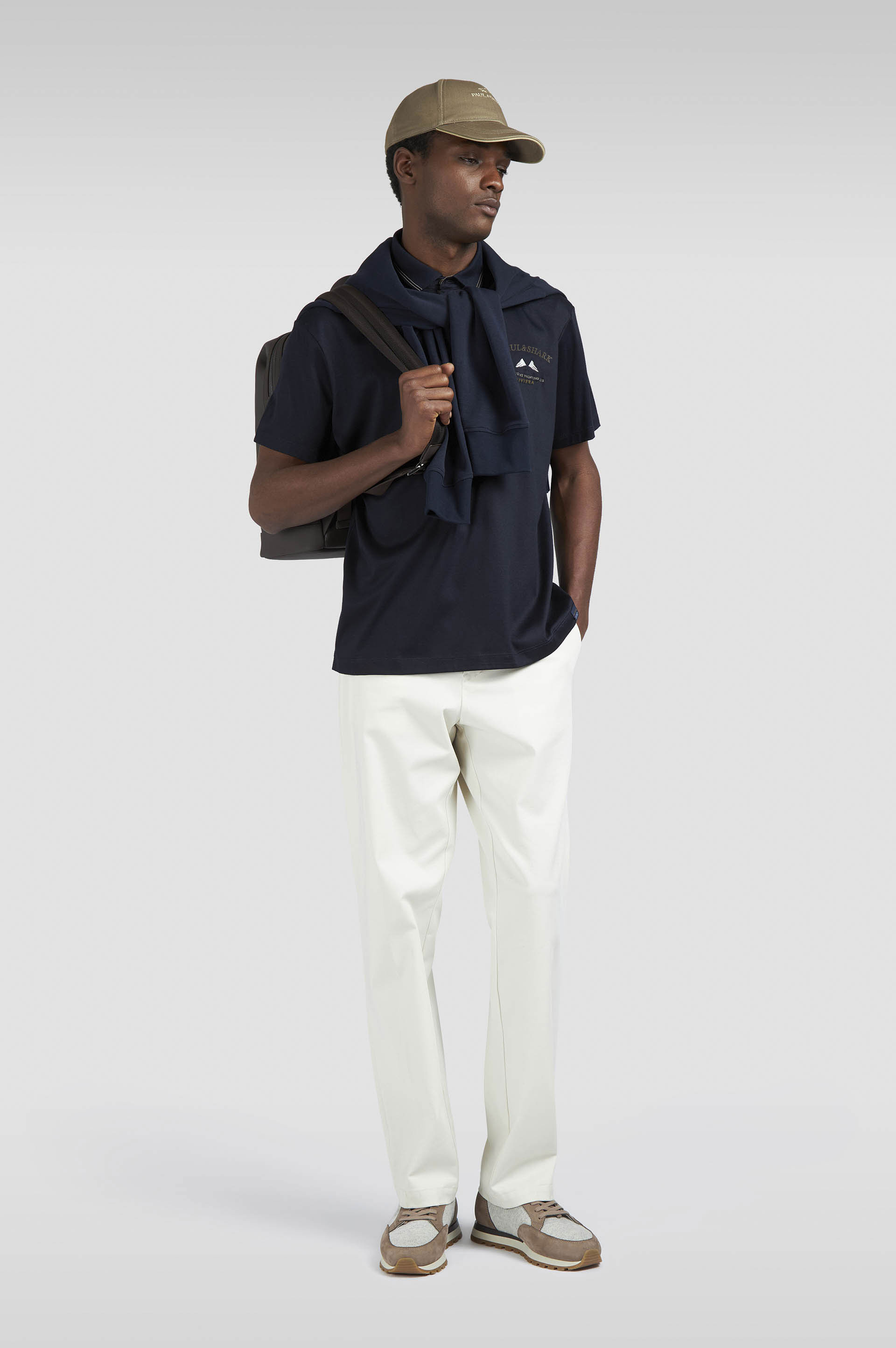 X-Soft Interlock cotton polo shirt with embroidery image number 2 X-Soft Interlock cotton polo shirt with embroidery image number 2