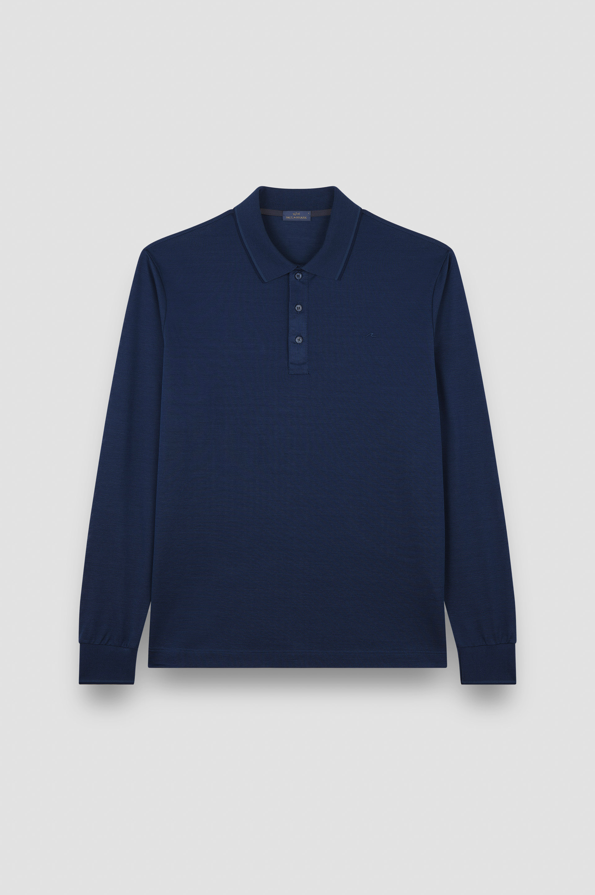 Polo en coton piqué Two Tone avec broderie Shark Fin image number 1