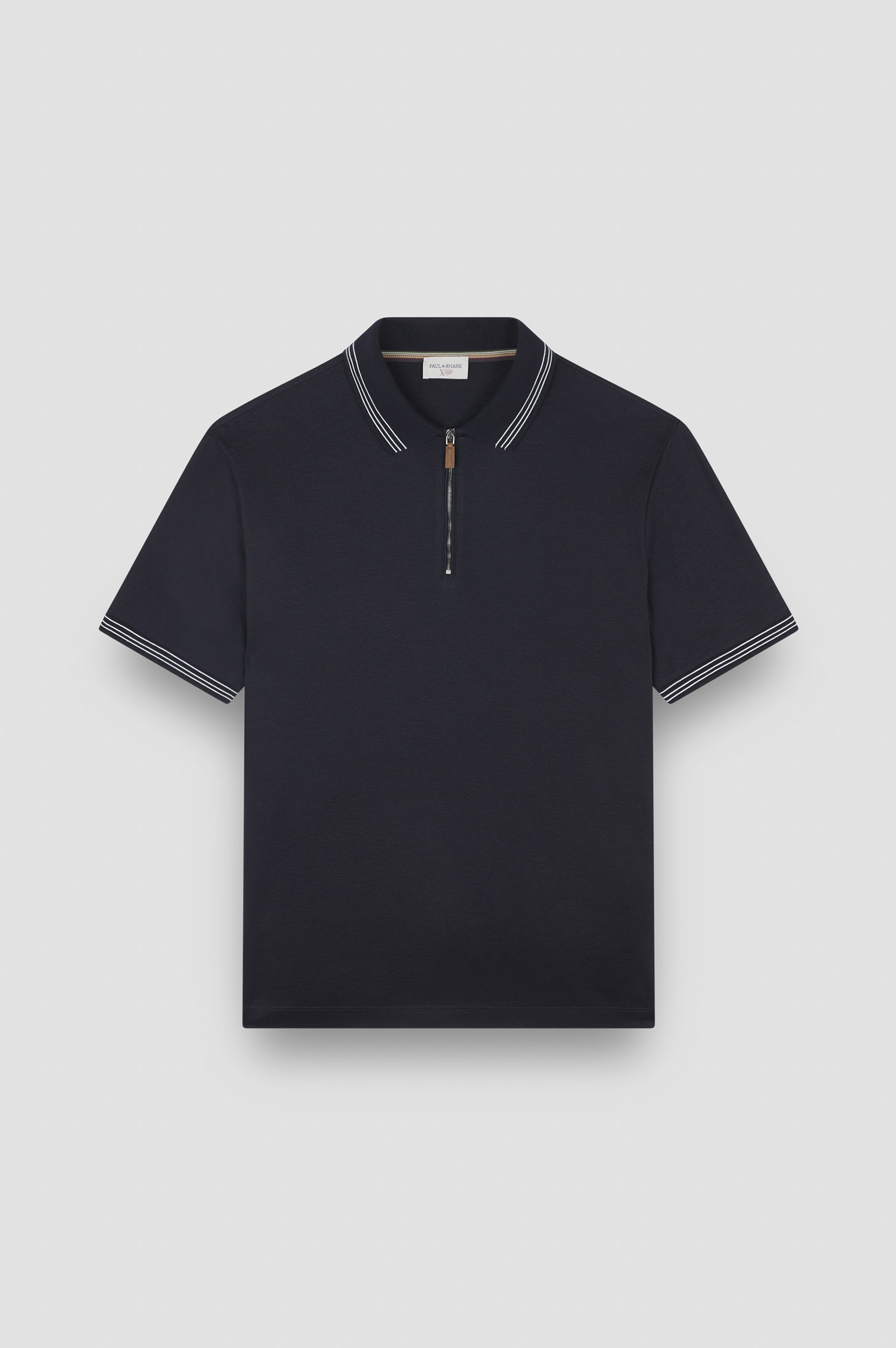 Polo X-Soft in cotone Interlock con profili a righe image number 1 Polo X-Soft in cotone Interlock con profili a righe image number 1