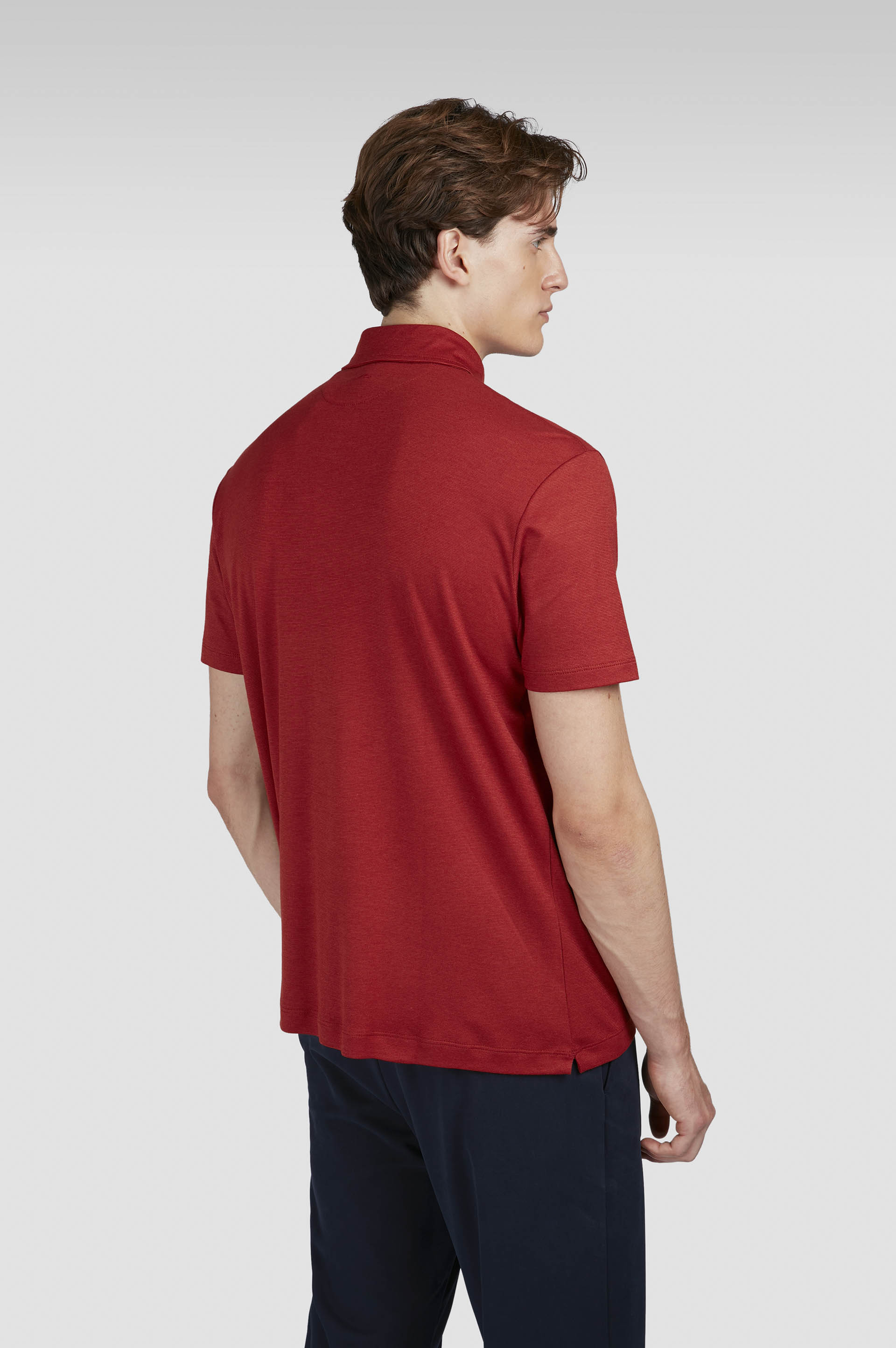 X-Soft Interlock cotton polo shirt image number 3 X-Soft Interlock cotton polo shirt image number 3