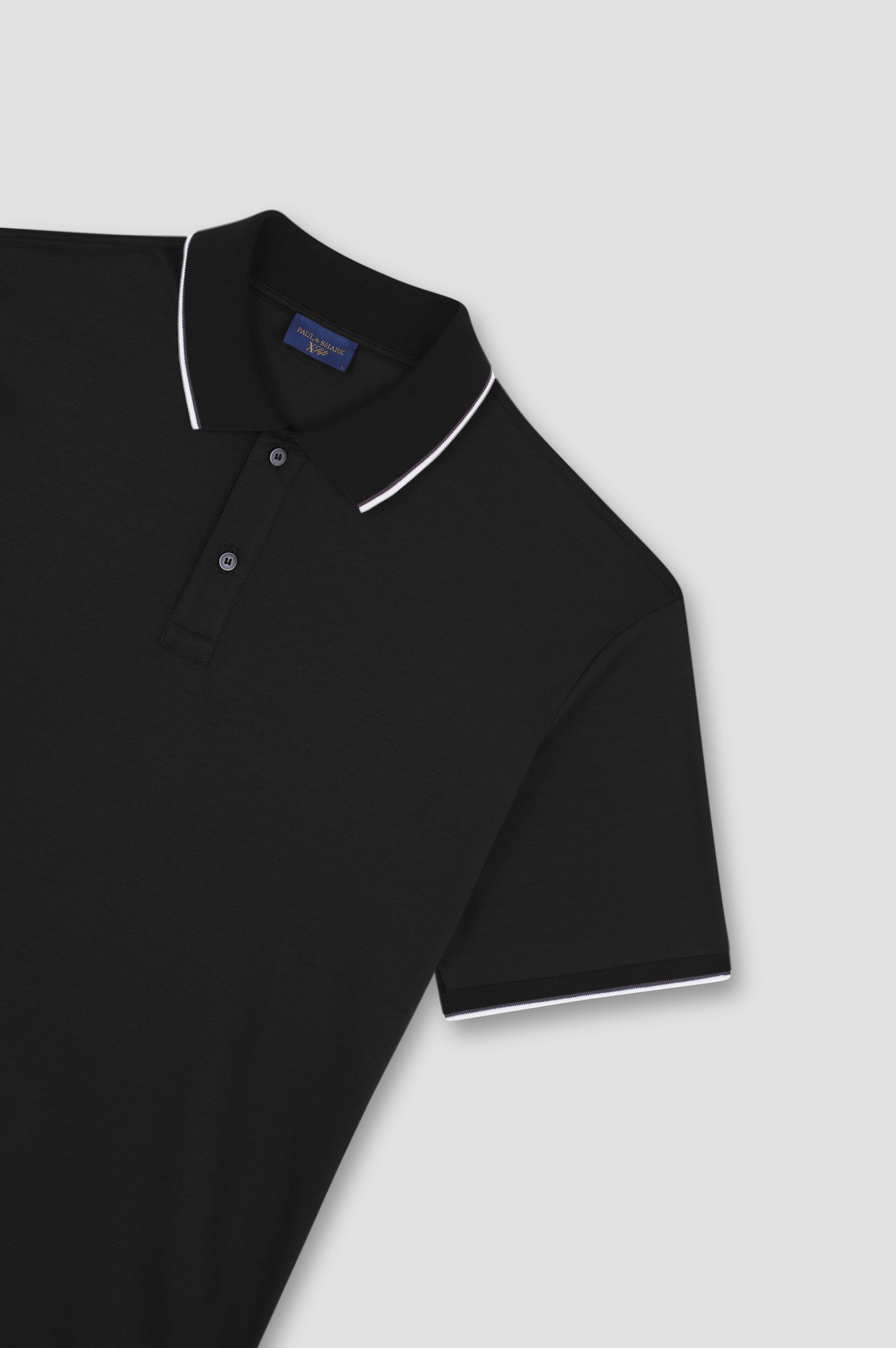 X-Soft Interlock cotton polo shirt with contrast profiles image number 5
