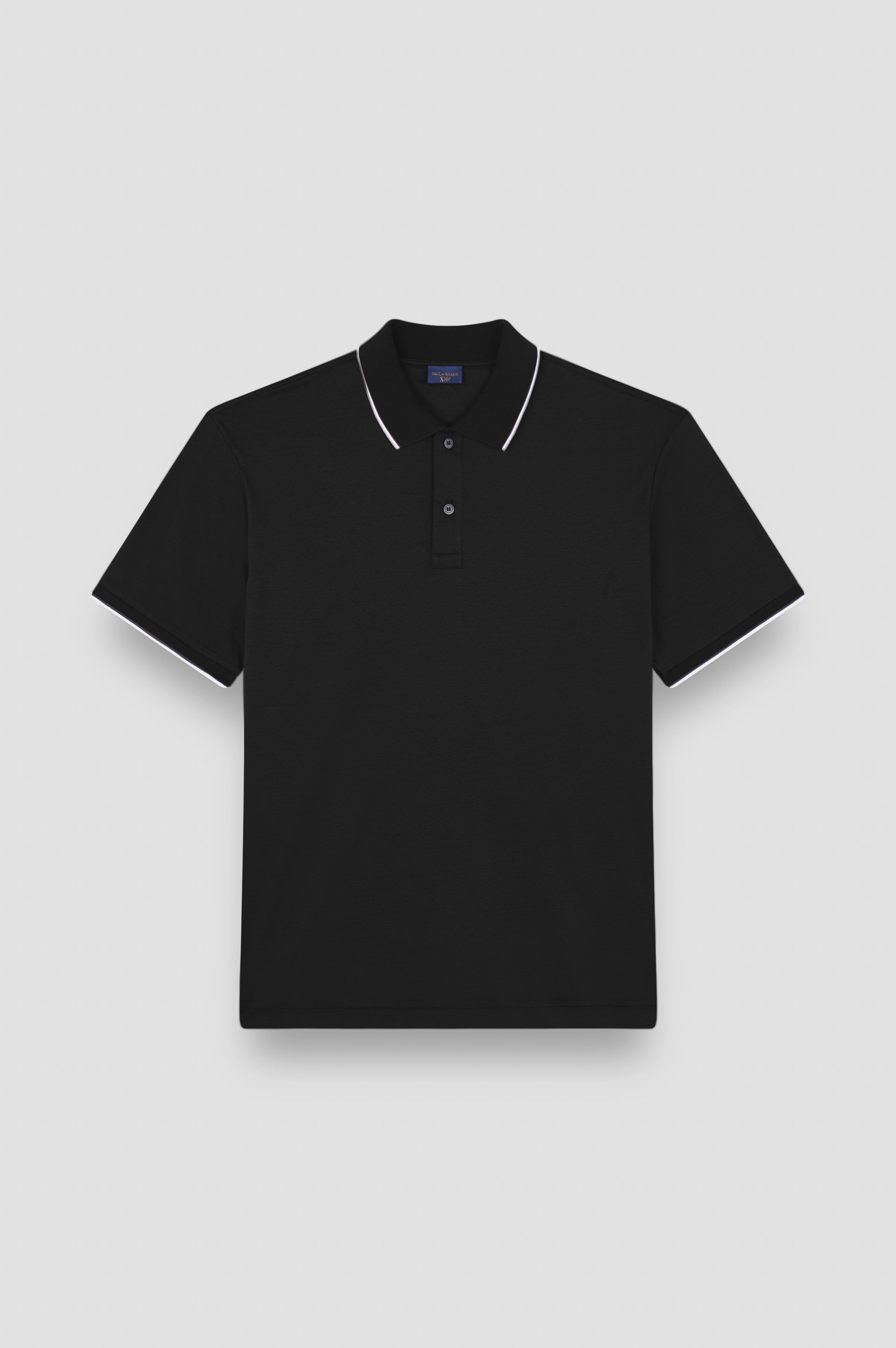 X-Soft Interlock cotton polo shirt with contrast profiles image number 1