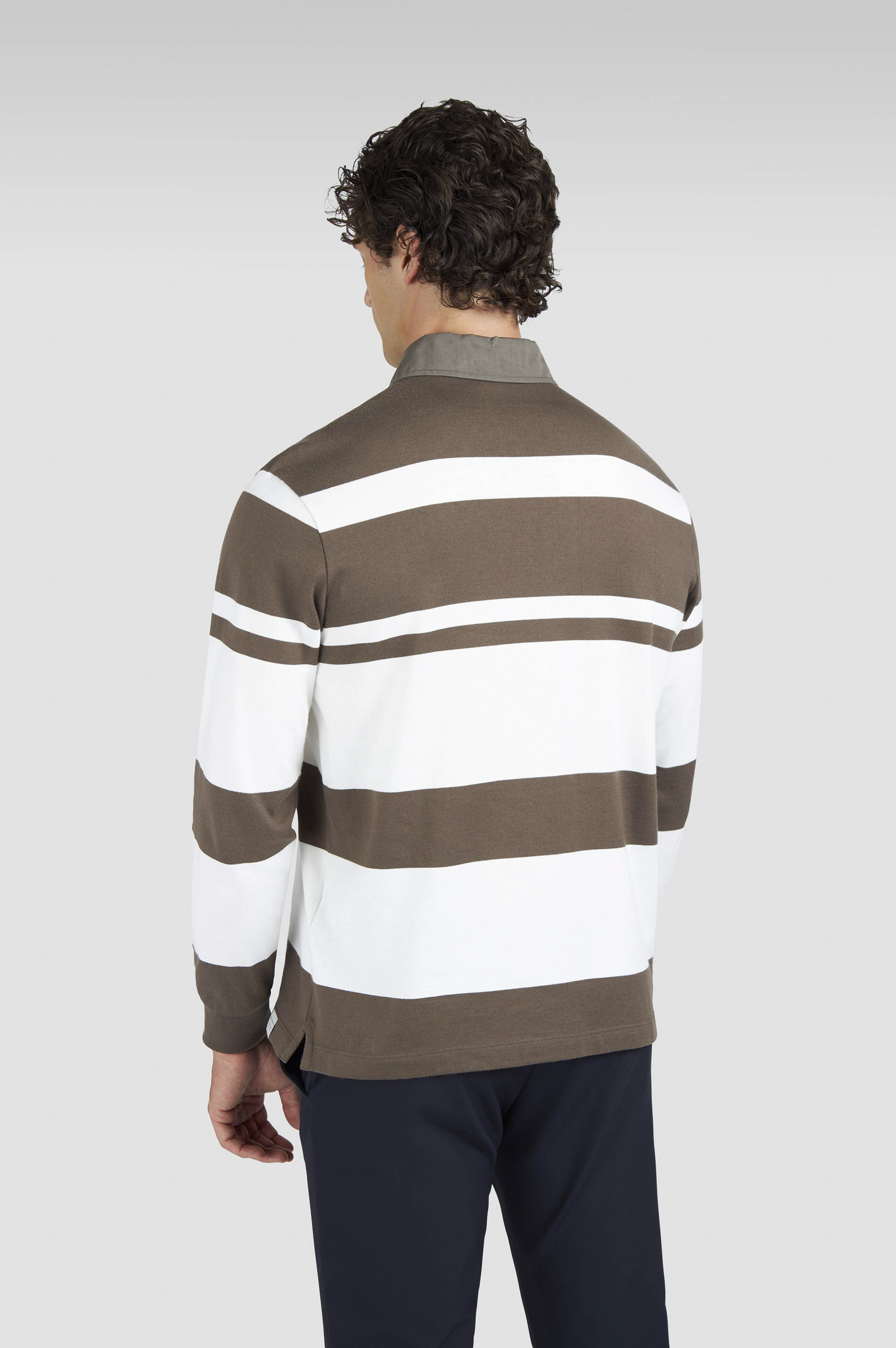 Polo rugby en jersey de coton avec broderie image number 3