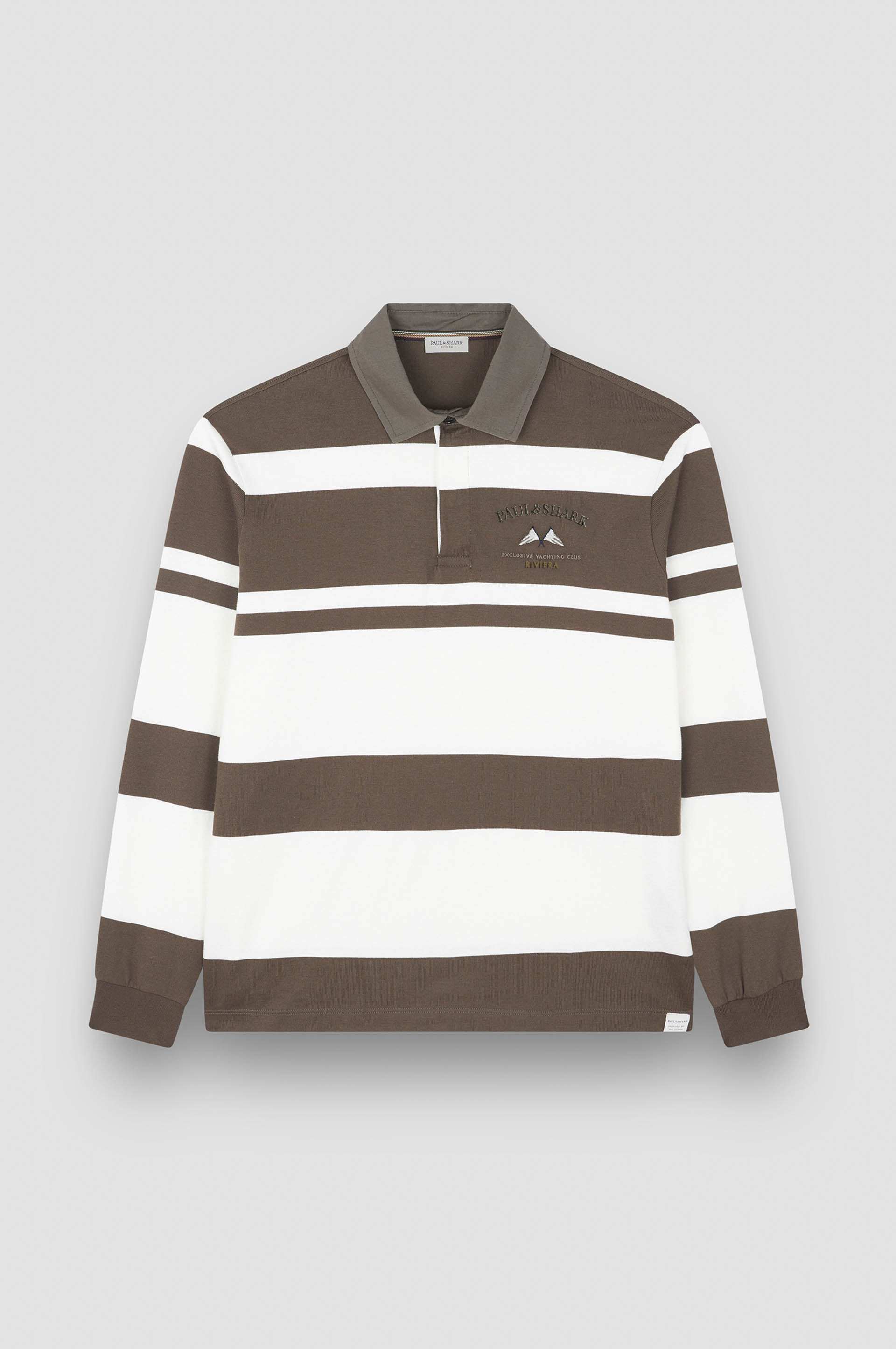 Polo rugby en jersey de coton avec broderie image number 1