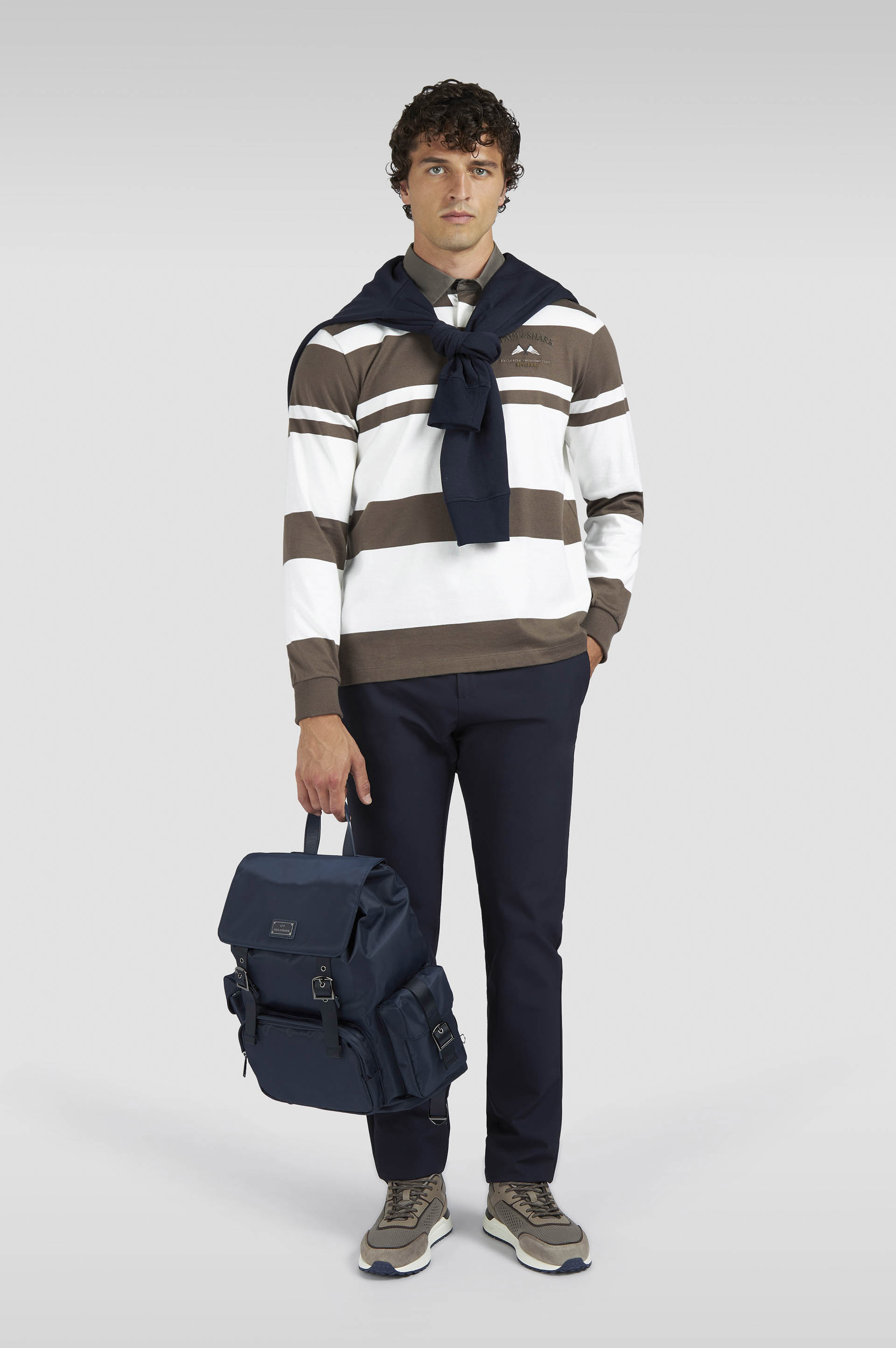 Polo rugby en jersey de coton avec broderie image number 2