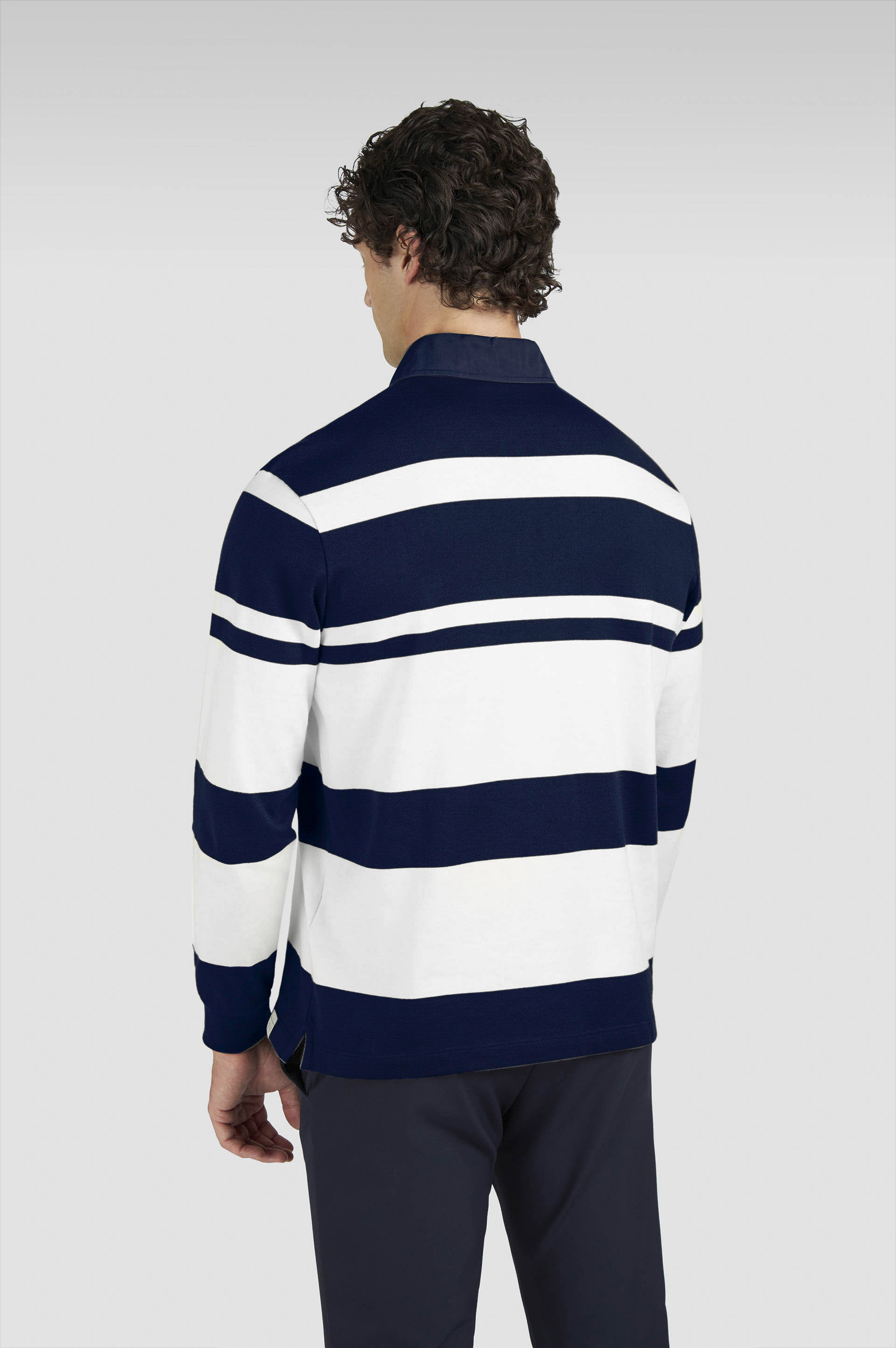 Polo rugby en jersey de coton avec broderie image number 3