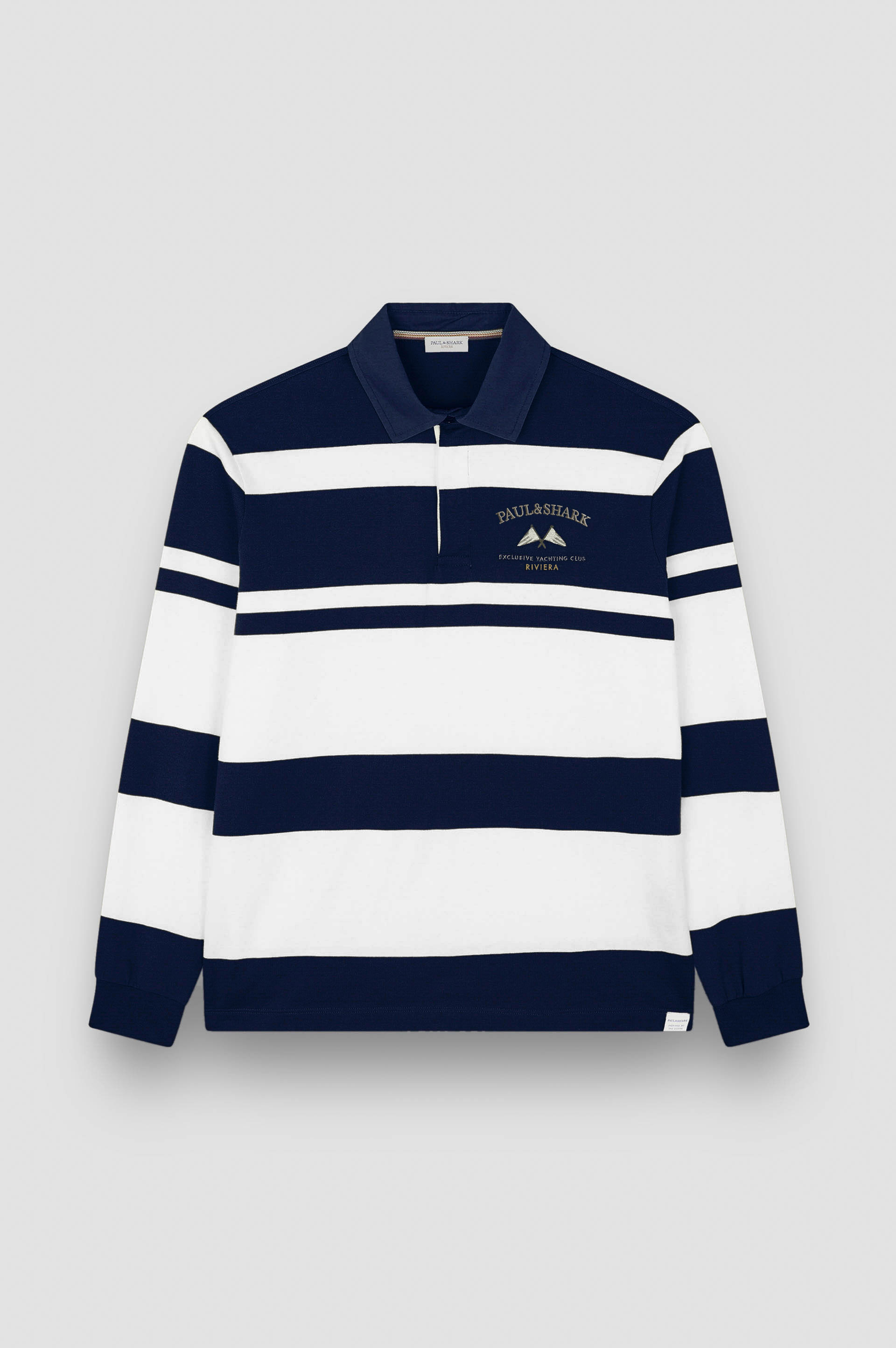 Polo rugby en jersey de coton avec broderie image number 1