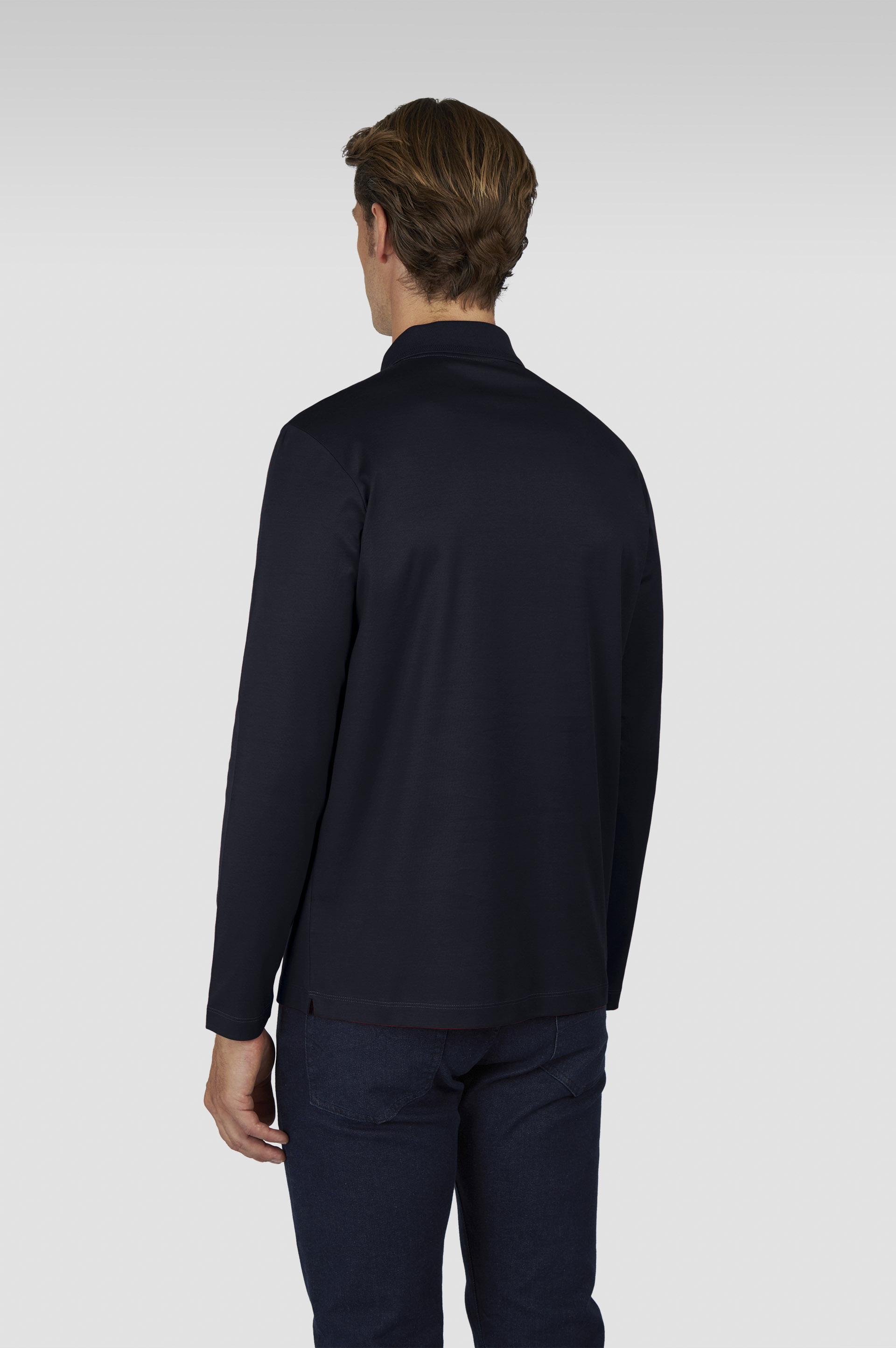 Polo mit Rei&szlig;verschluss aus Aqua Touch-Baumwolle image number 3