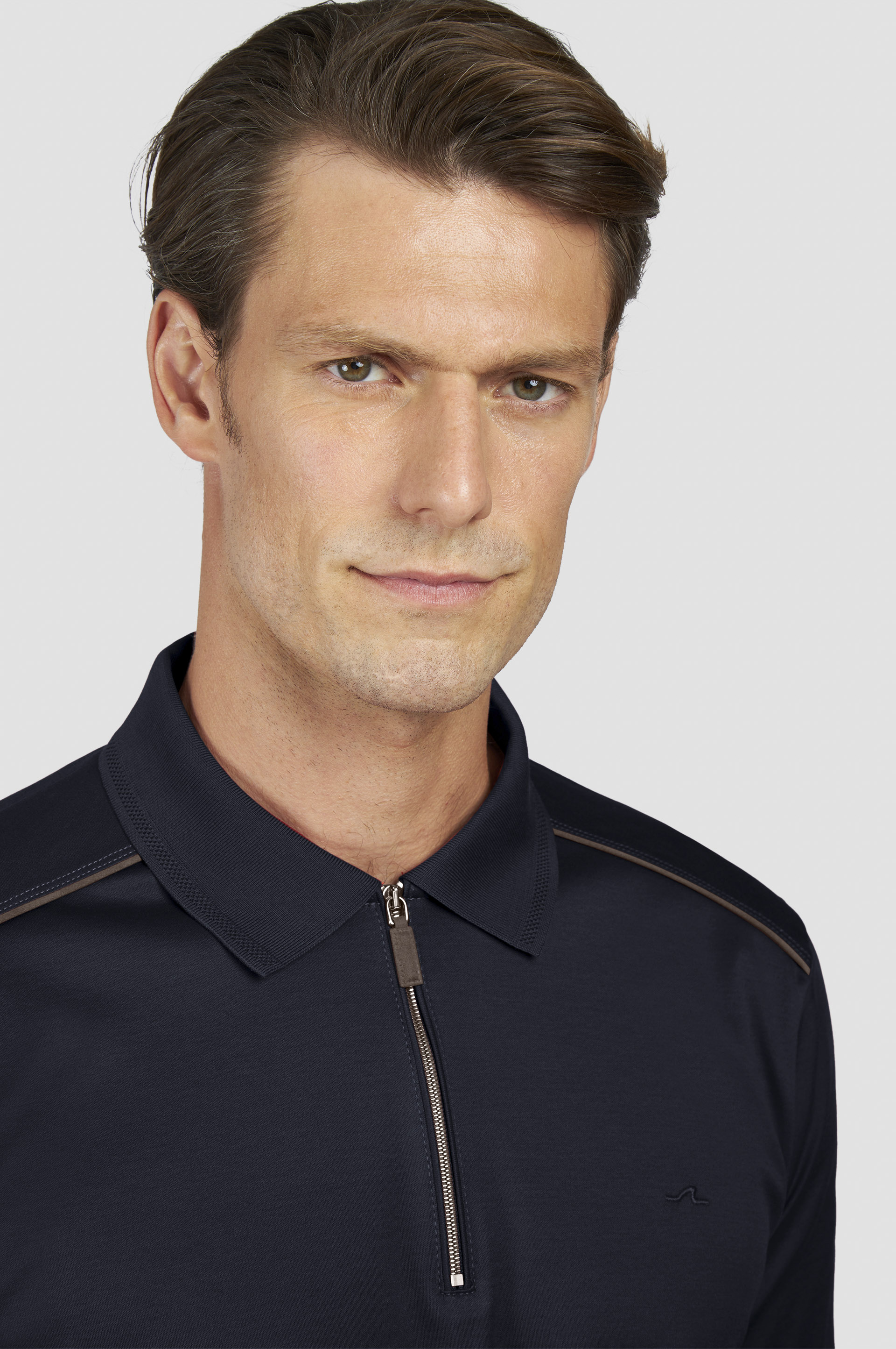 Polo mit Rei&szlig;verschluss aus Aqua Touch-Baumwolle image number 4