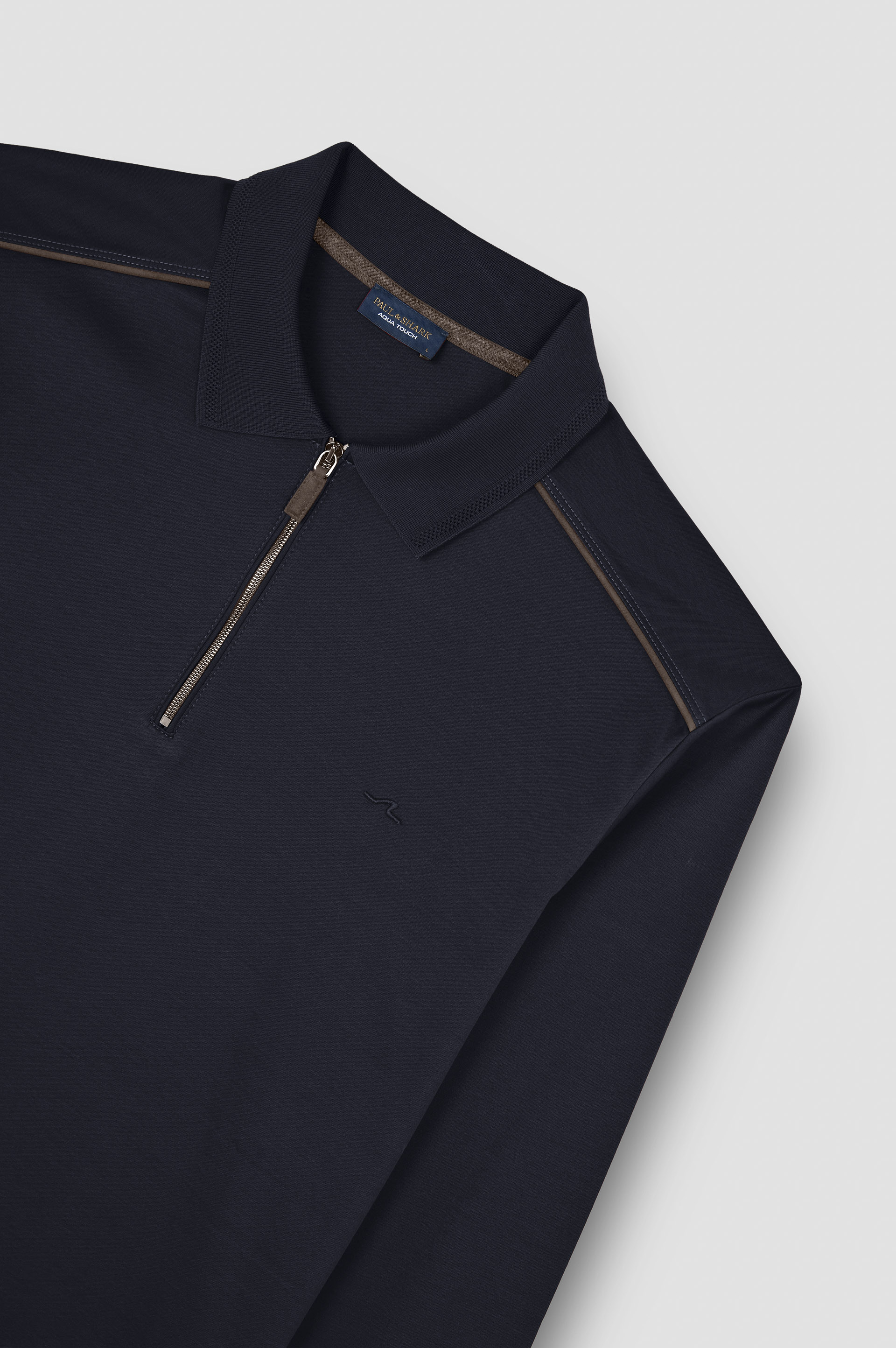 Polo mit Rei&szlig;verschluss aus Aqua Touch-Baumwolle image number 5