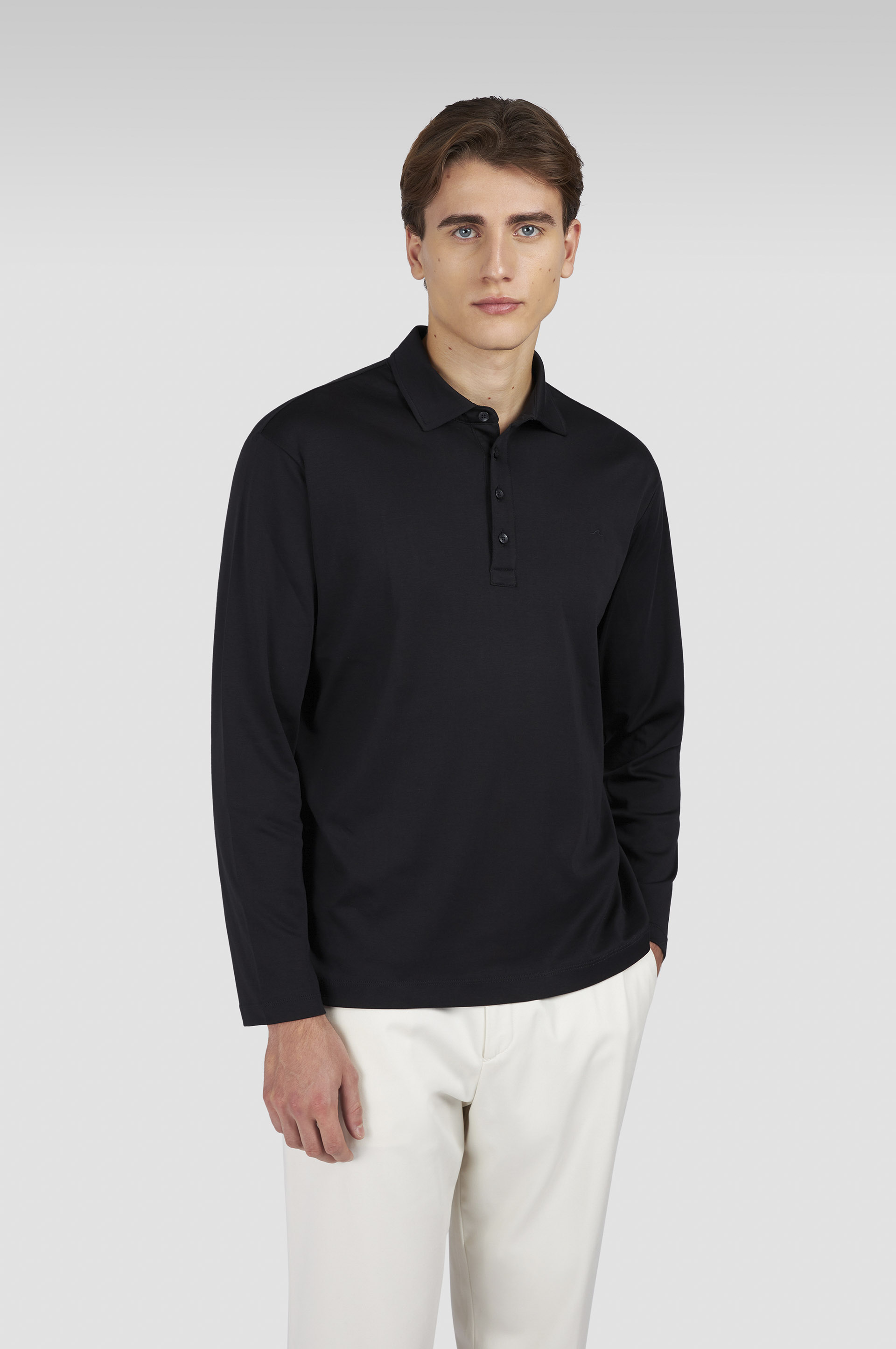 Polo en jersey de coton Supima® avec broderie Shark Fin image number 0