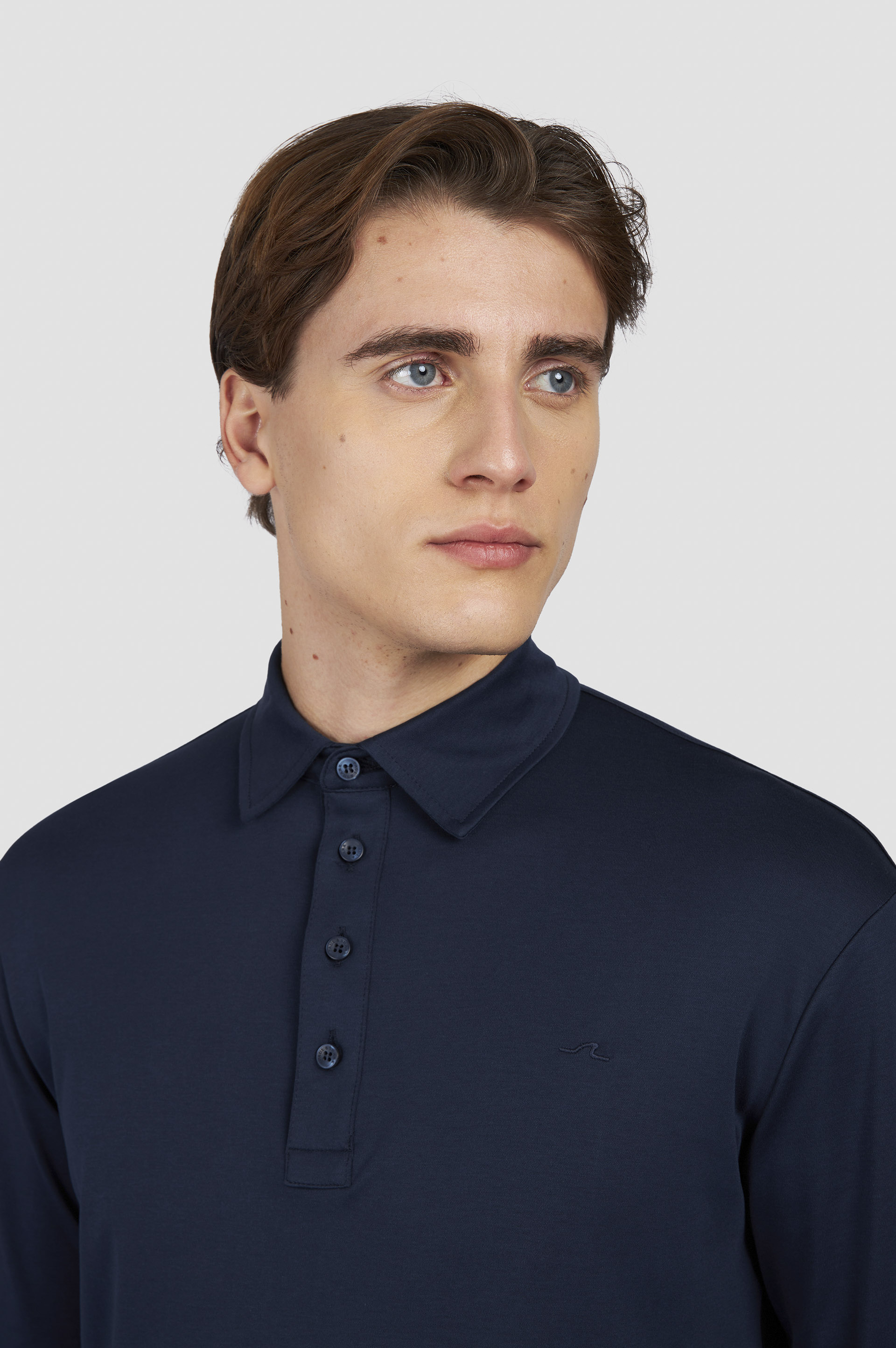 Supima® cotton jersey polo shirt with Shark Fin embroidery image number 4 Supima® cotton jersey polo shirt with Shark Fin embroidery image number 4