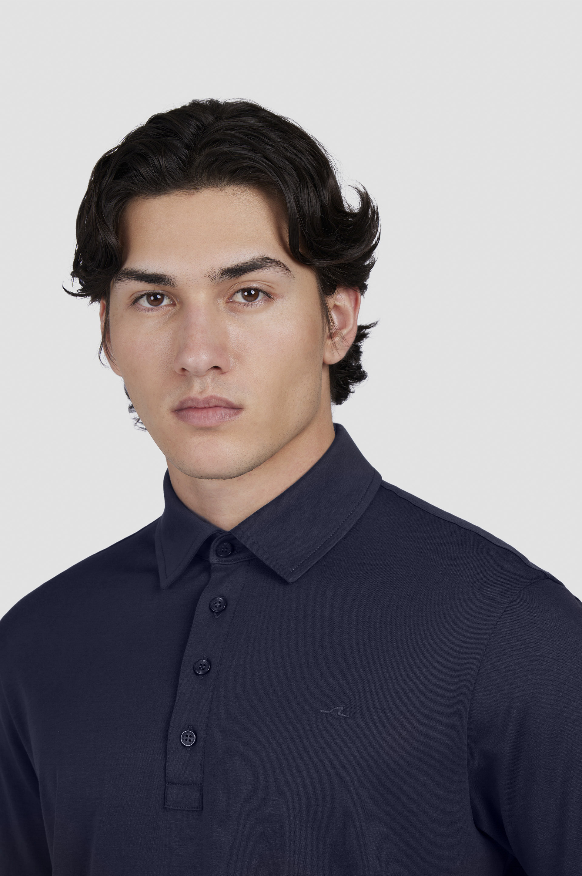 Supima® cotton jersey polo shirt with Shark Fin embroidery image number 4 Supima® cotton jersey polo shirt with Shark Fin embroidery image number 4