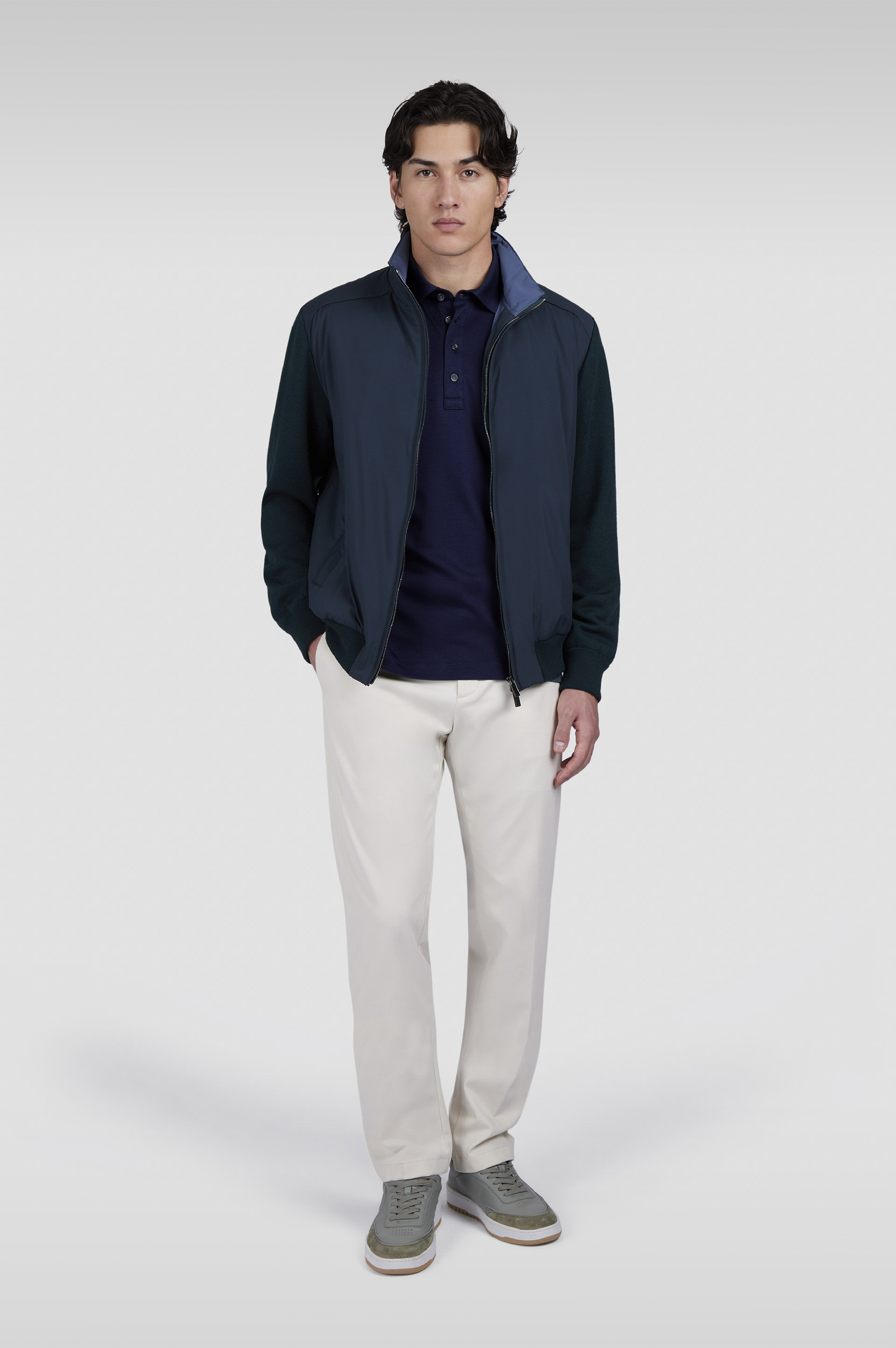 Supima® cotton jersey polo shirt with Shark Fin embroidery image number 2 Supima® cotton jersey polo shirt with Shark Fin embroidery image number 2