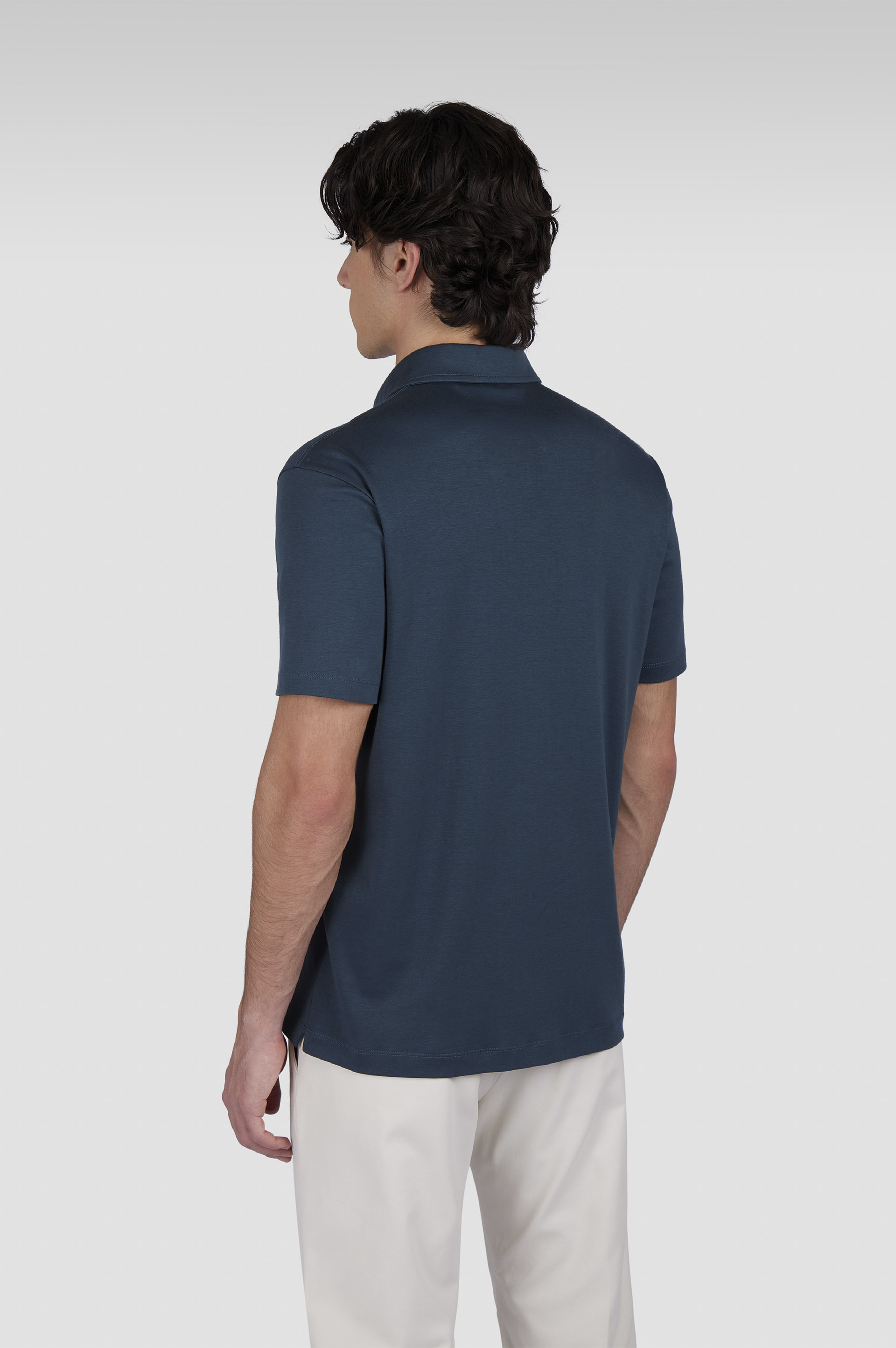 Supima® cotton jersey polo shirt with Shark Fin embroidery image number 3