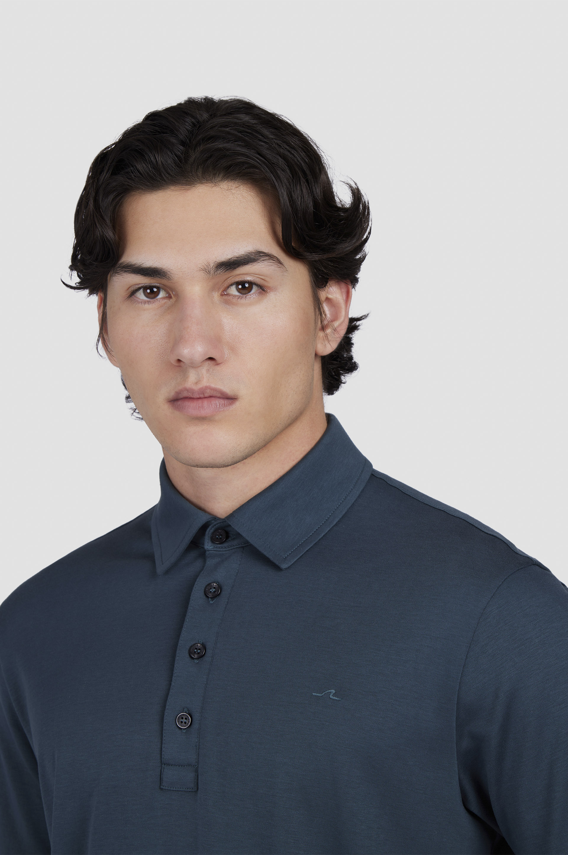 Supima® cotton jersey polo shirt with Shark Fin embroidery image number 4