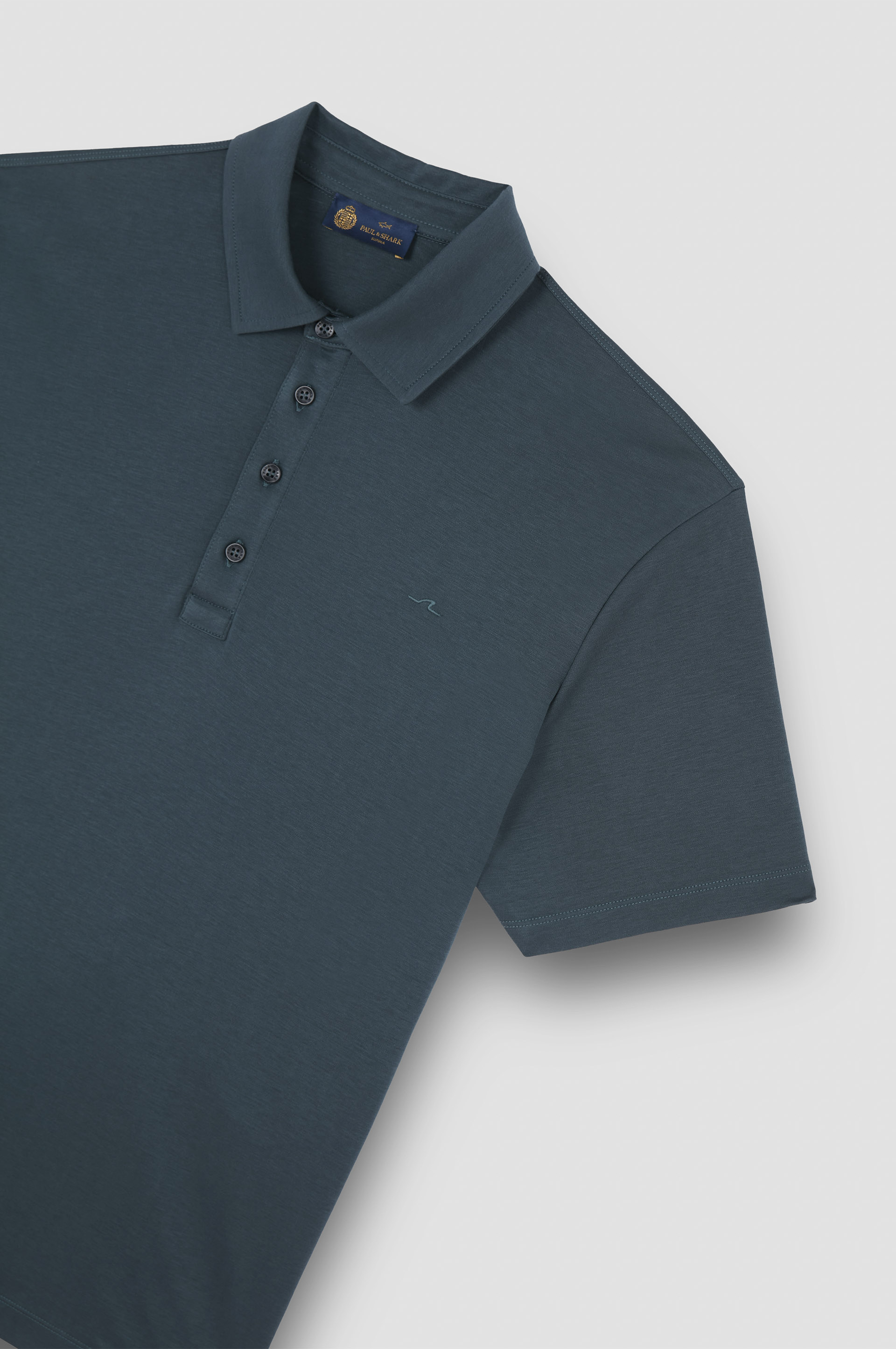 Supima® cotton jersey polo shirt with Shark Fin embroidery image number 5