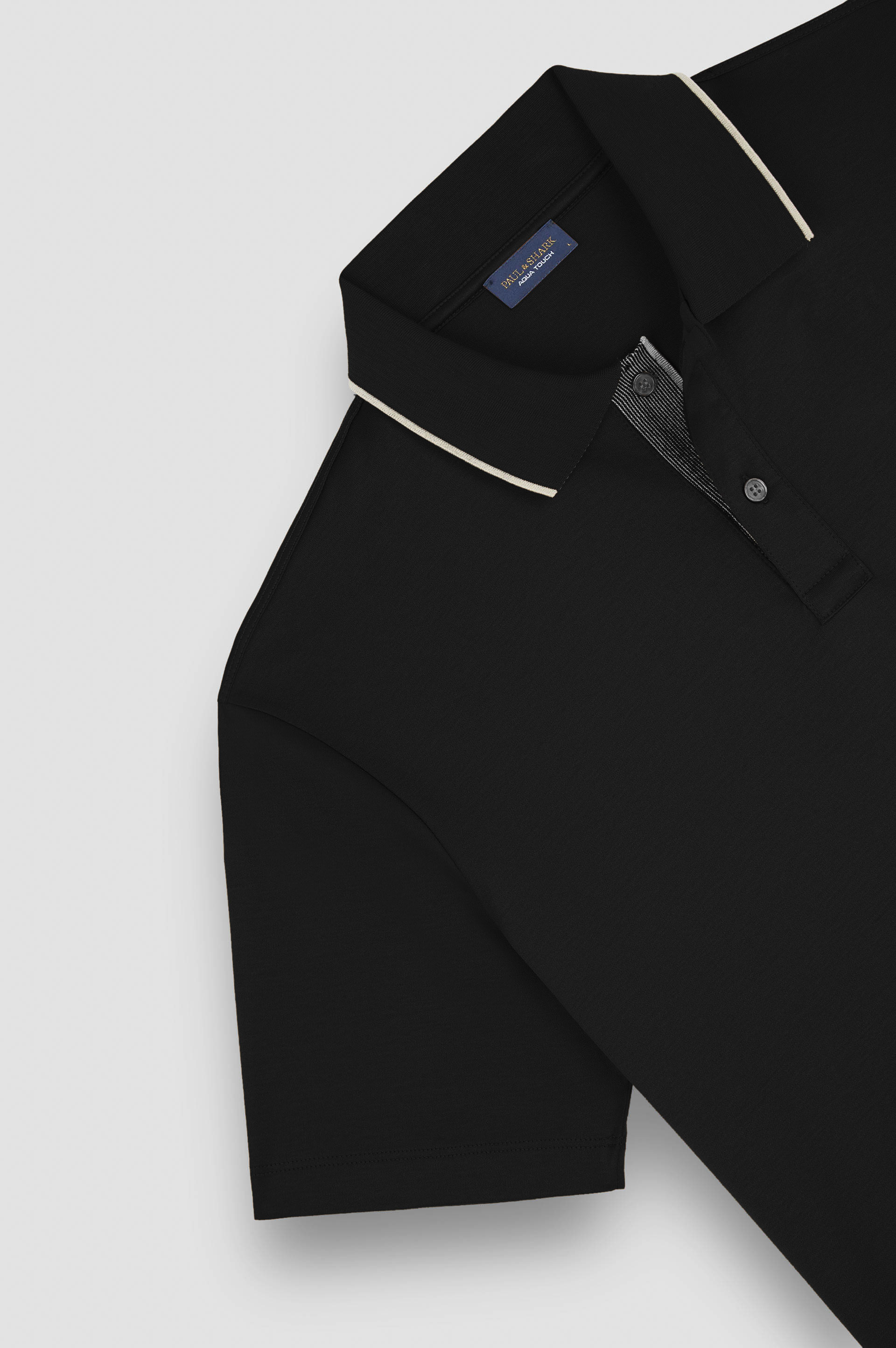 Polo en coton Aqua Touch avec détail à micro-motif sur le col image number 5